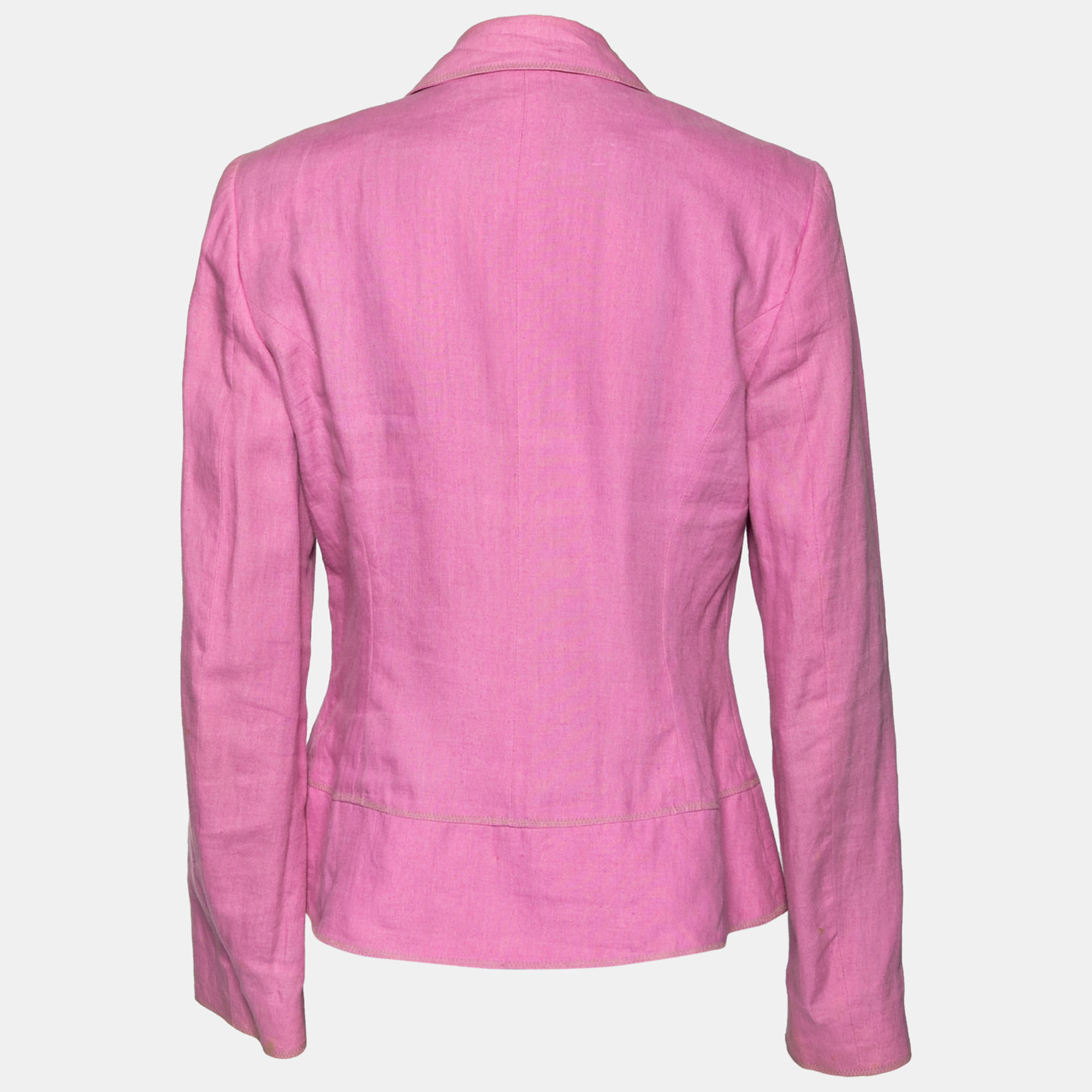 

Etro Pink Linen Long Sleeve Jacket