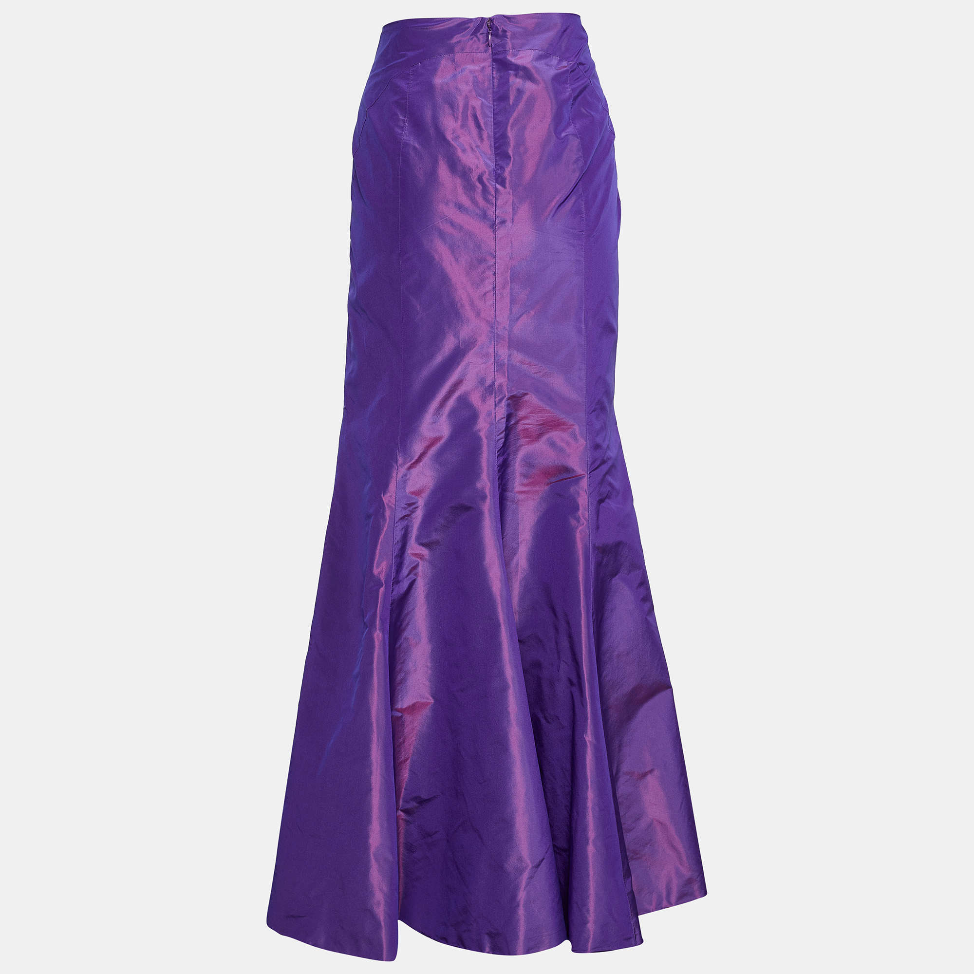 

Etro Purple Silk Fit & Flared Maxi Skirt