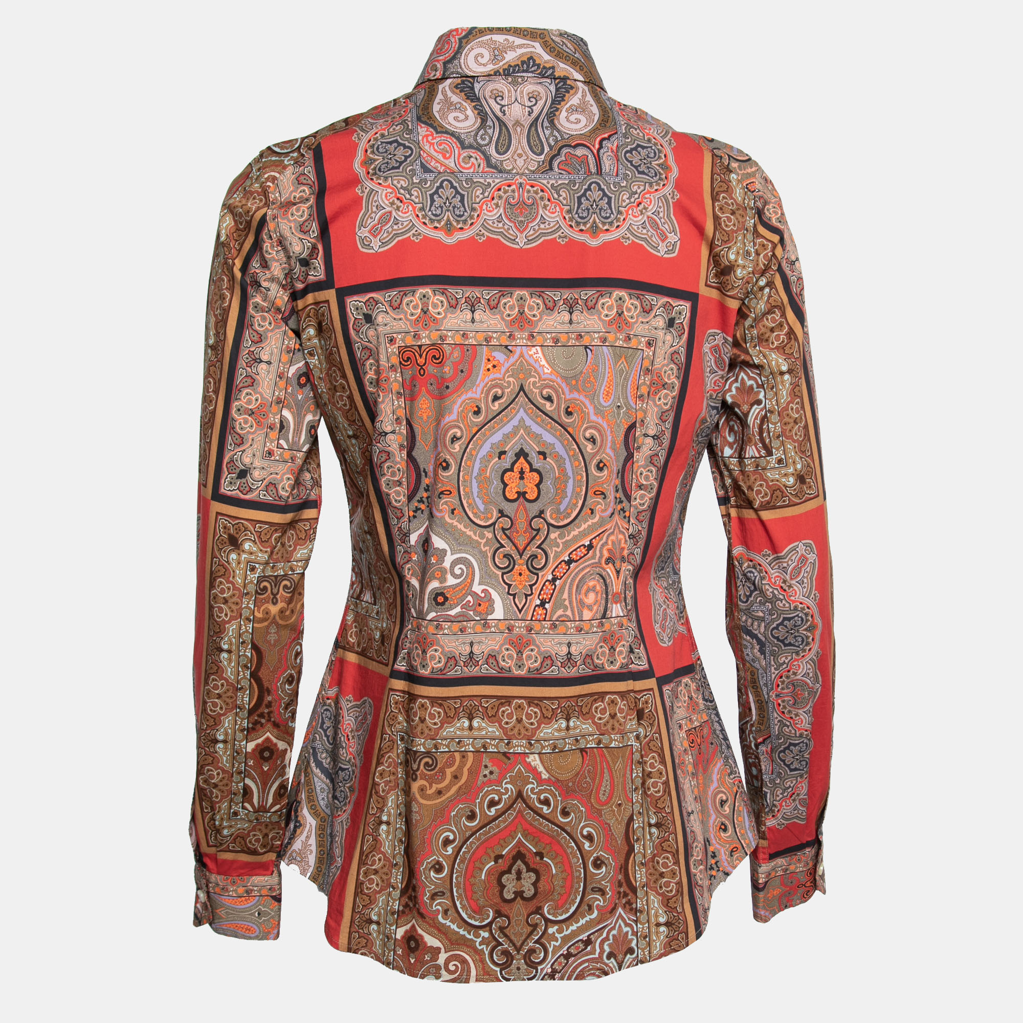

Etro Multicolor Paisley Print Cotton Button Front Shirt