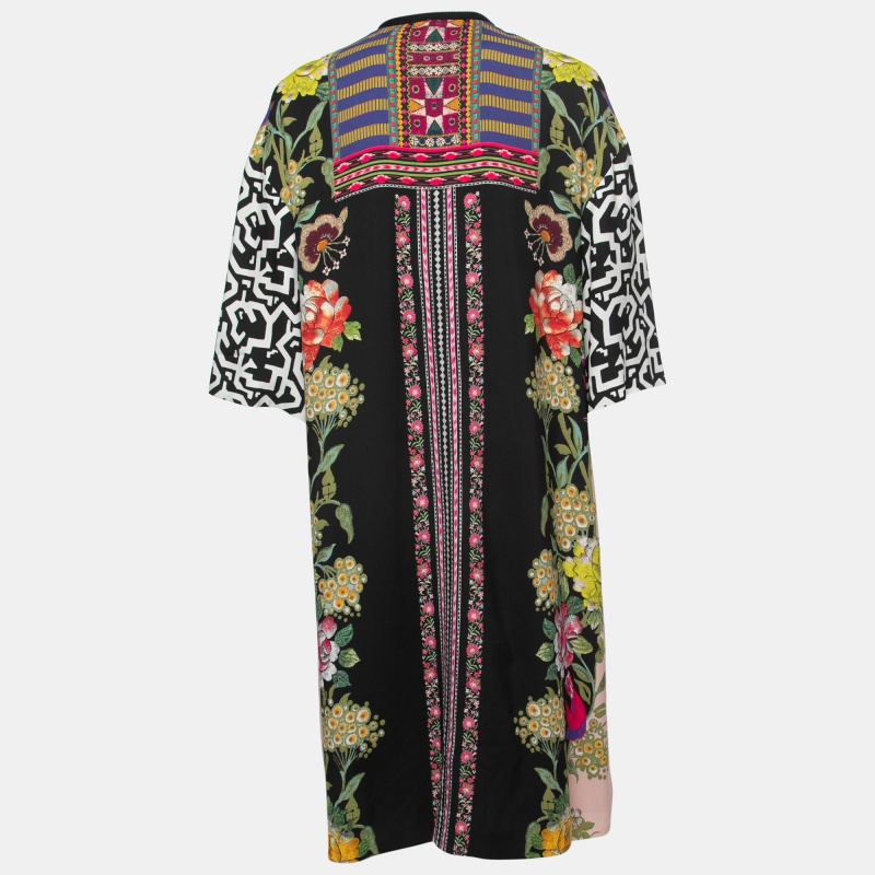 

Etro Multicolor Printed Crepe Open Long Tunic