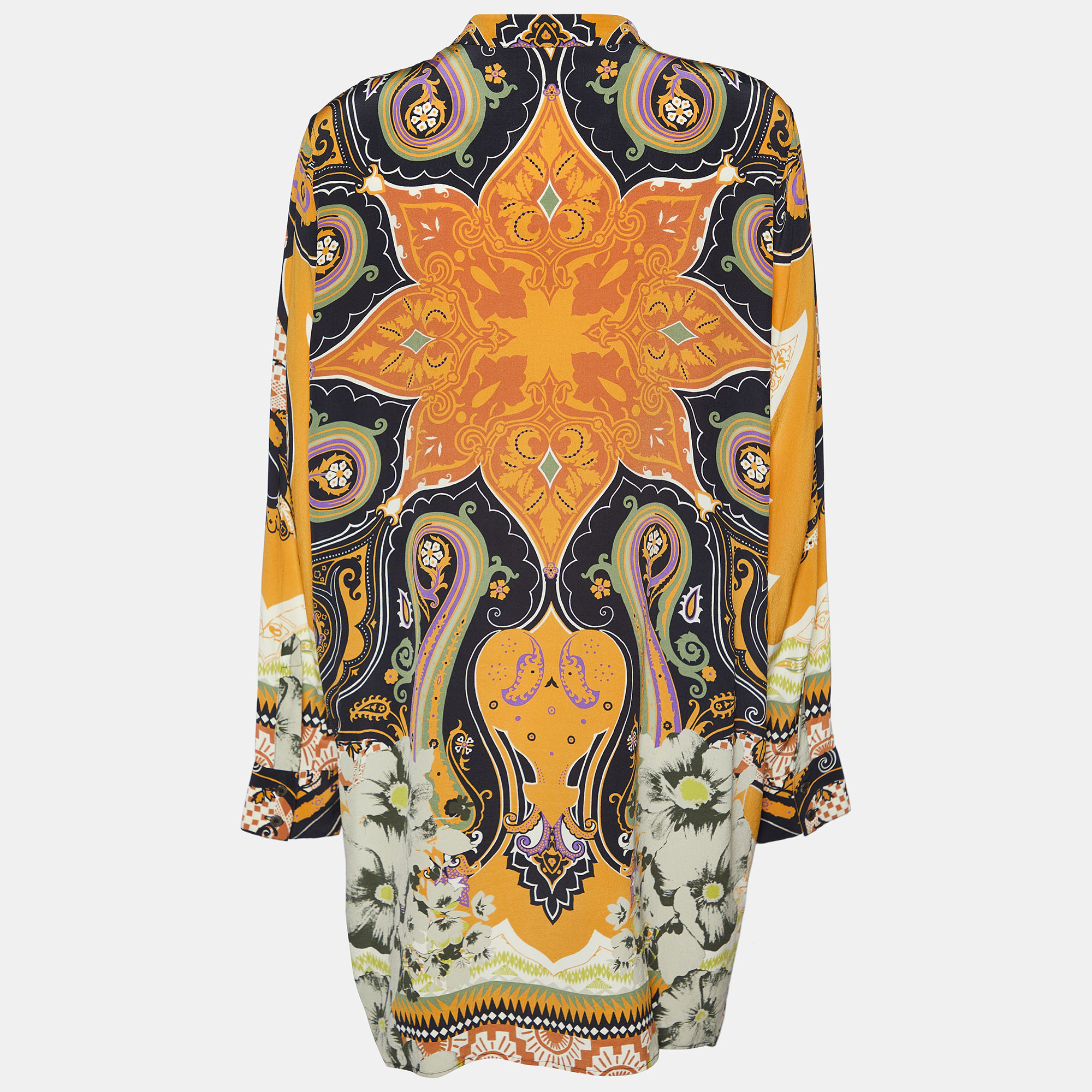 

Etro Multicolor Printed Silk Button Front Shirt