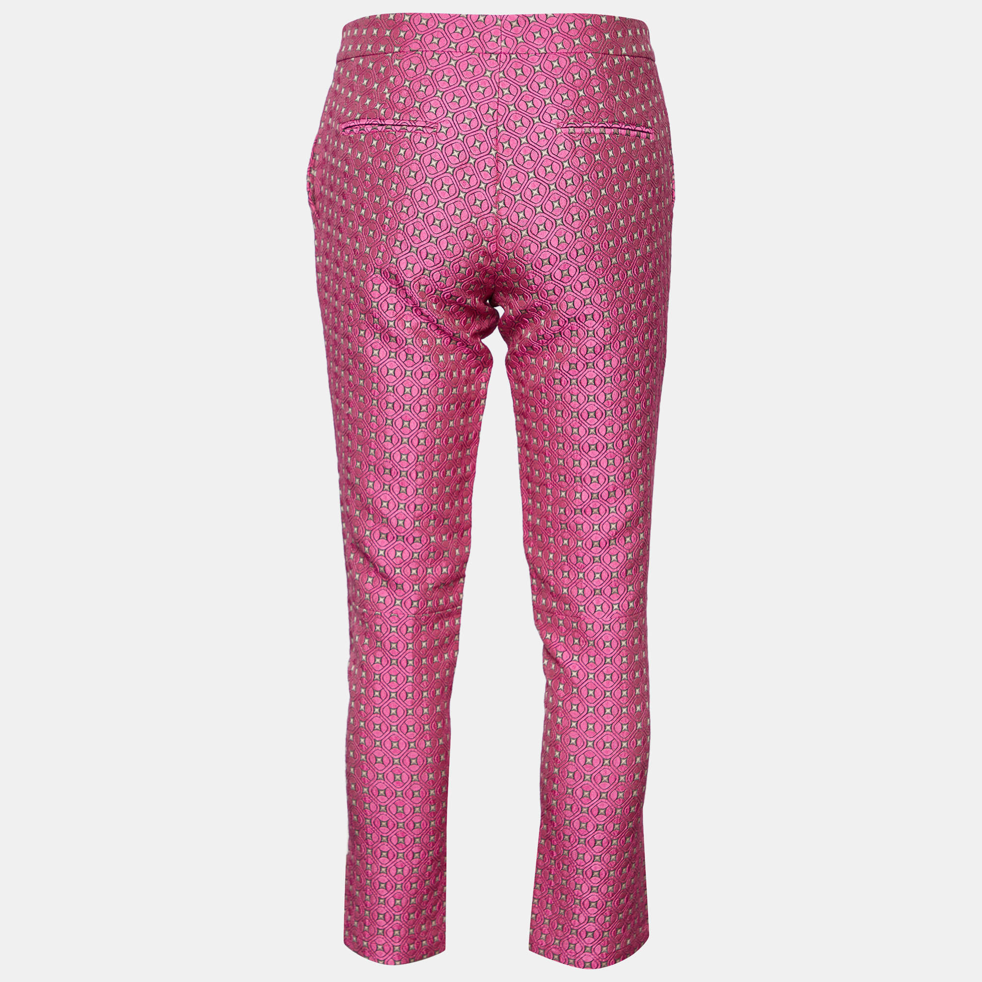 

Etro Pink Patterned Jacquard Tapered Leg Pants