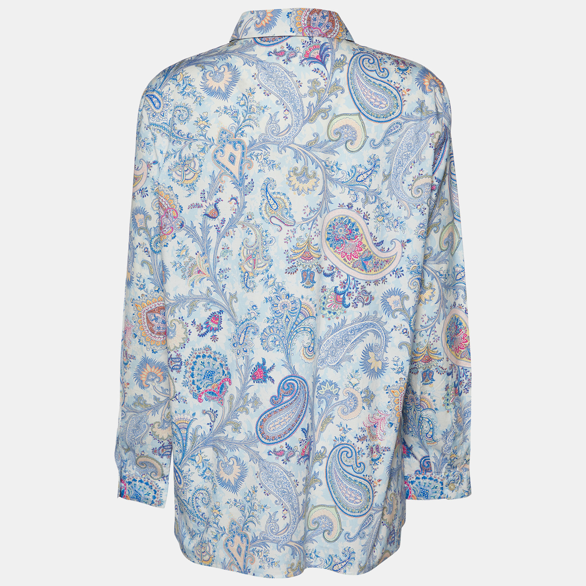 

Etro Blue Paisley printed Cotton Button Front Shirt