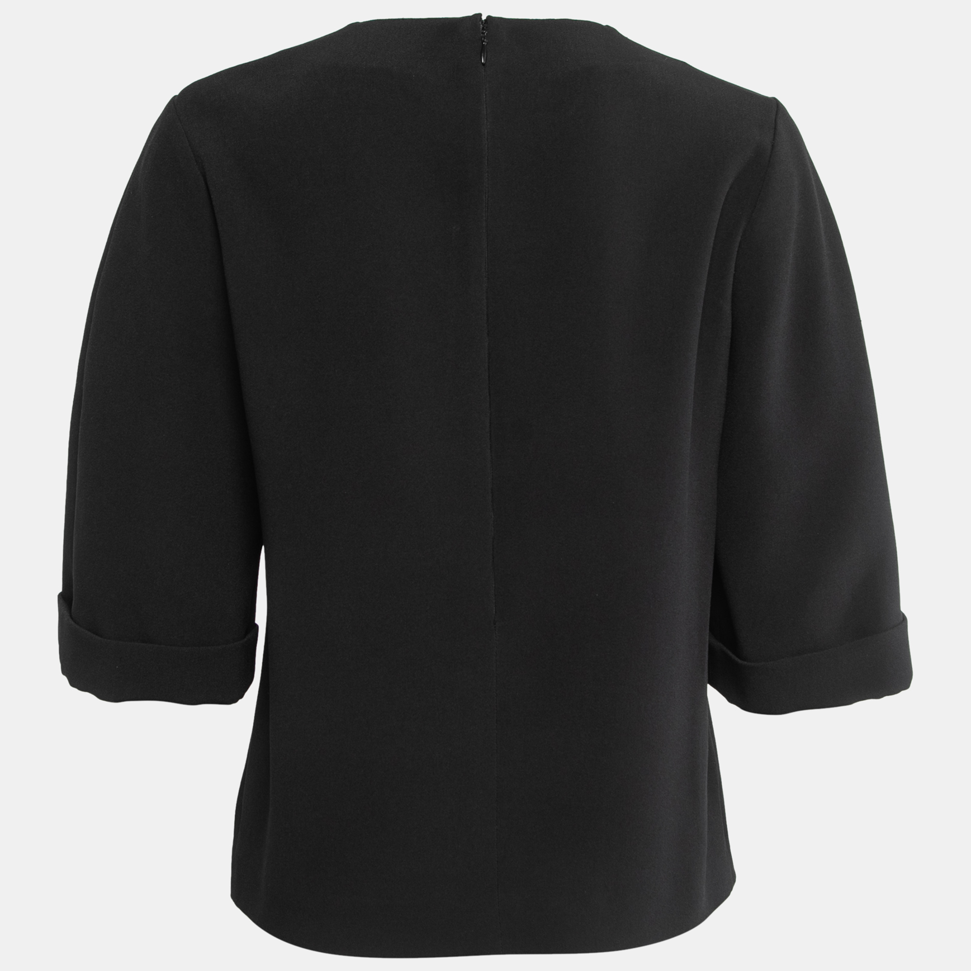 

Etro Black Crepe Round Neck Blouse