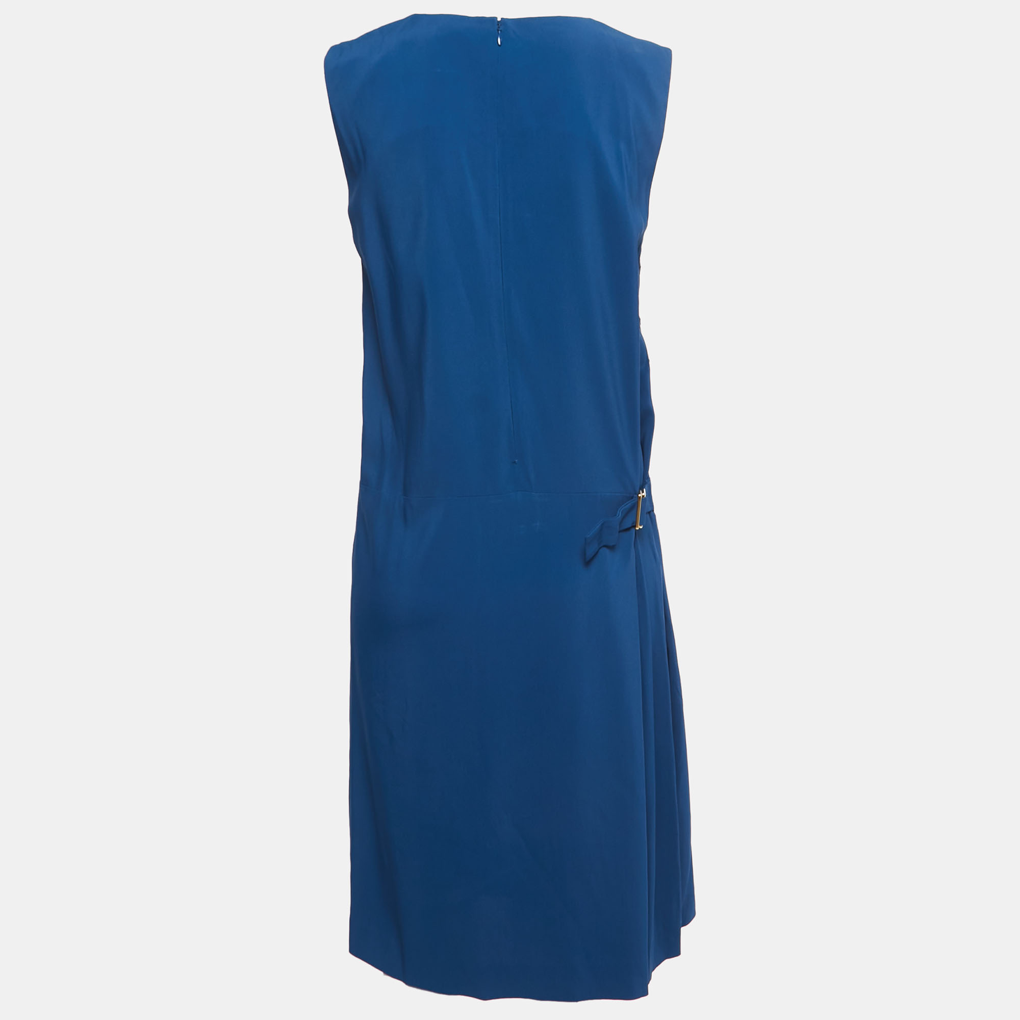 

Etro Navy Blue Embellished Crepe Sleeveless Short Dress, Brown