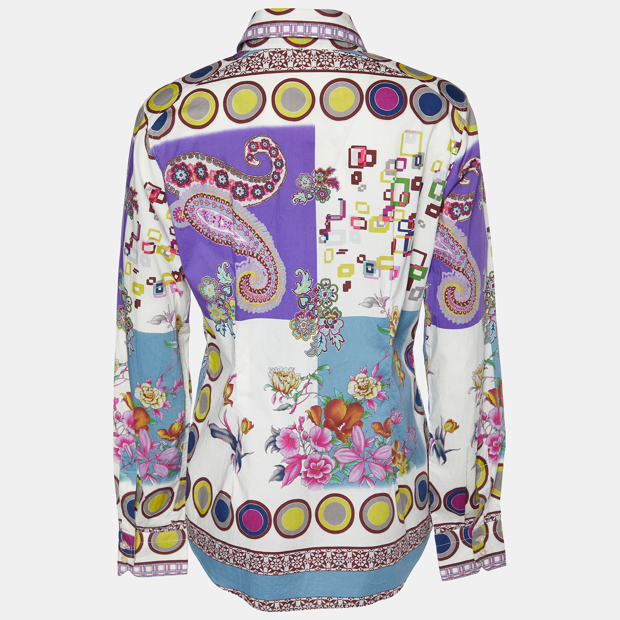 

Etro Multicolor Printed Cotton Button Front Shirt