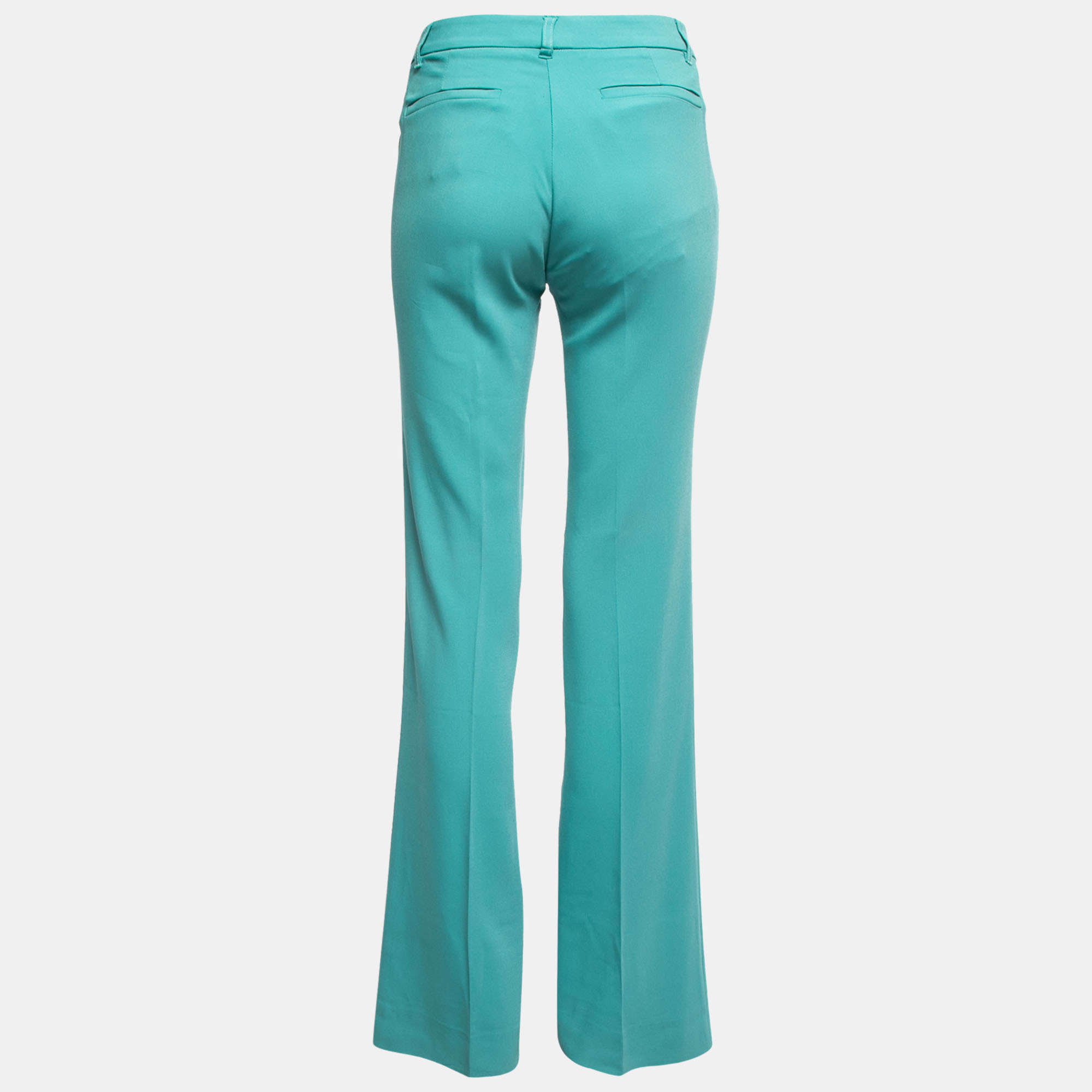 

Etro Green Crepe Bootcut Trousers