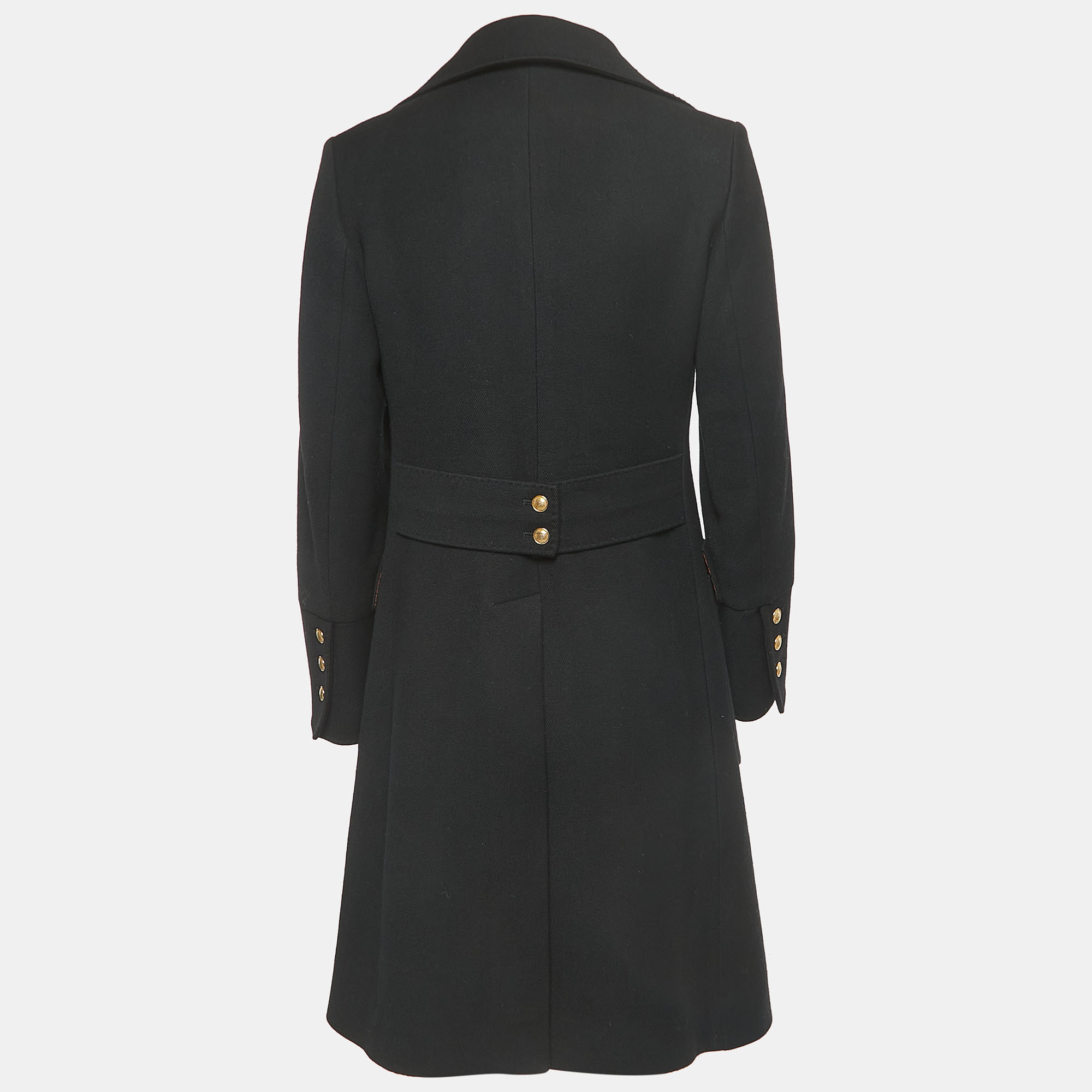 

Etro Black Wool Double Breasted Coat