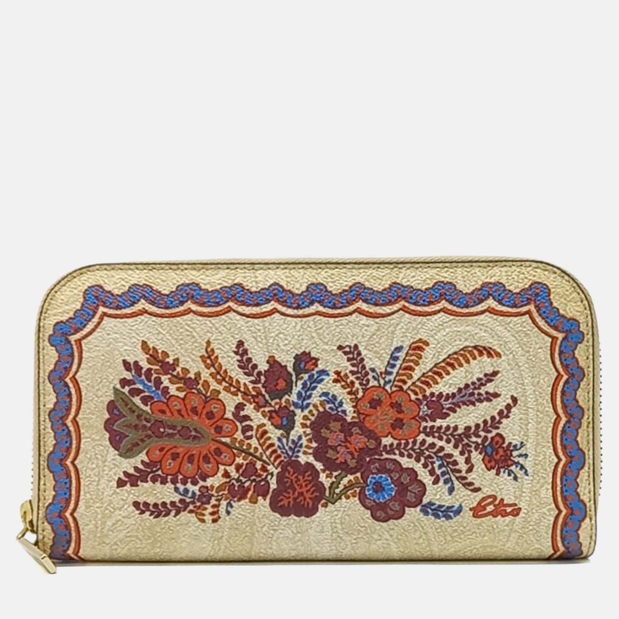 

Etro Multicolor Leather Long Wallet