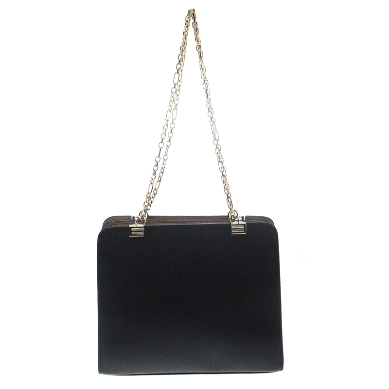 Pre Owned Etro Black/Brown Leather Shoulder Bag