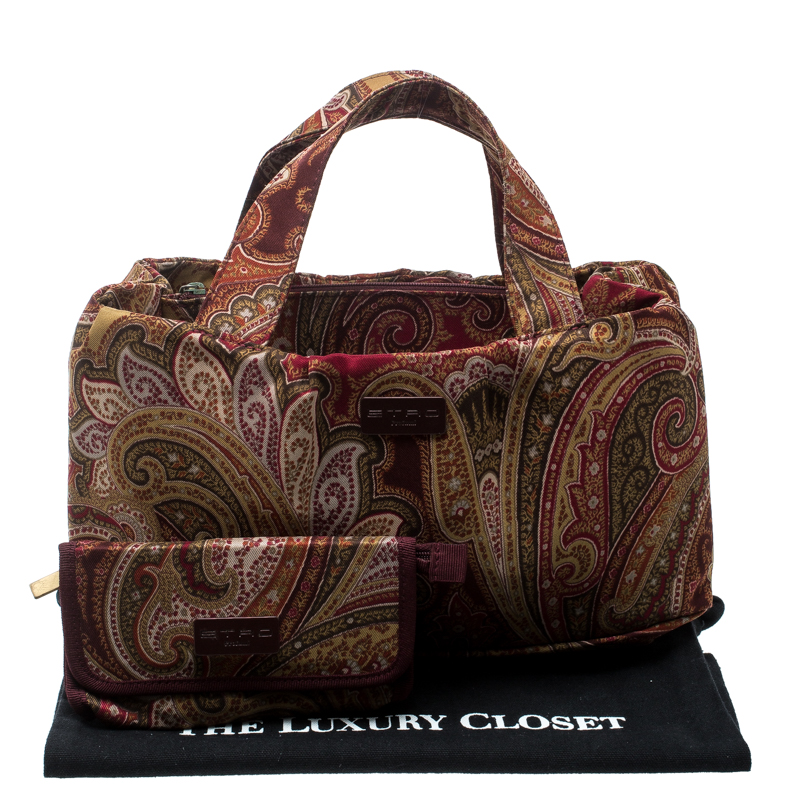 Etro Multicolor Paisley Fabric Tote