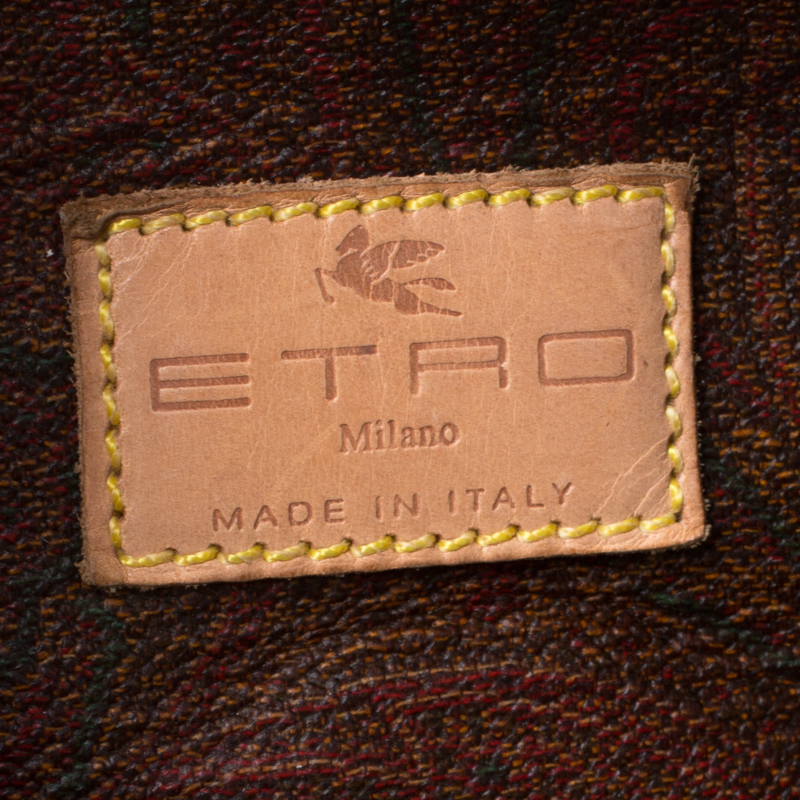Etro Paisley Pattern Boston Bag In Brown, ModeSens
