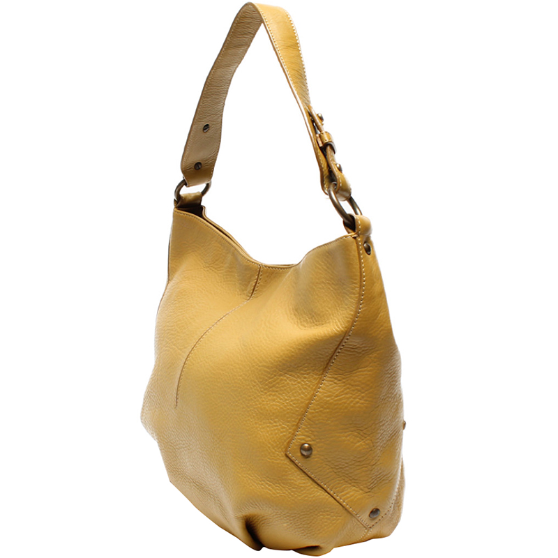 Etro Mustard Leather Shoulder Bag, Yellow