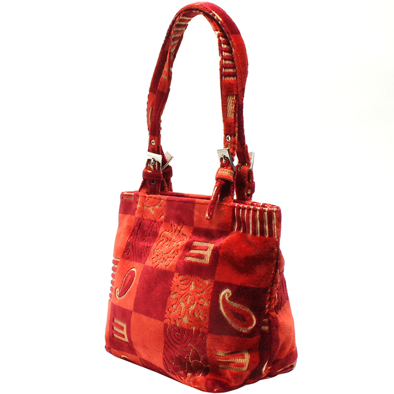 

Etro Red Wool Canvas Shoulder Bag