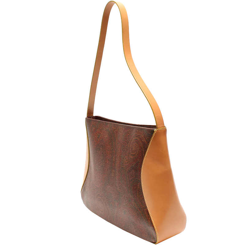 

Etro Beige/Brown Paisley Printed Coated Canvas Shoulder Bag