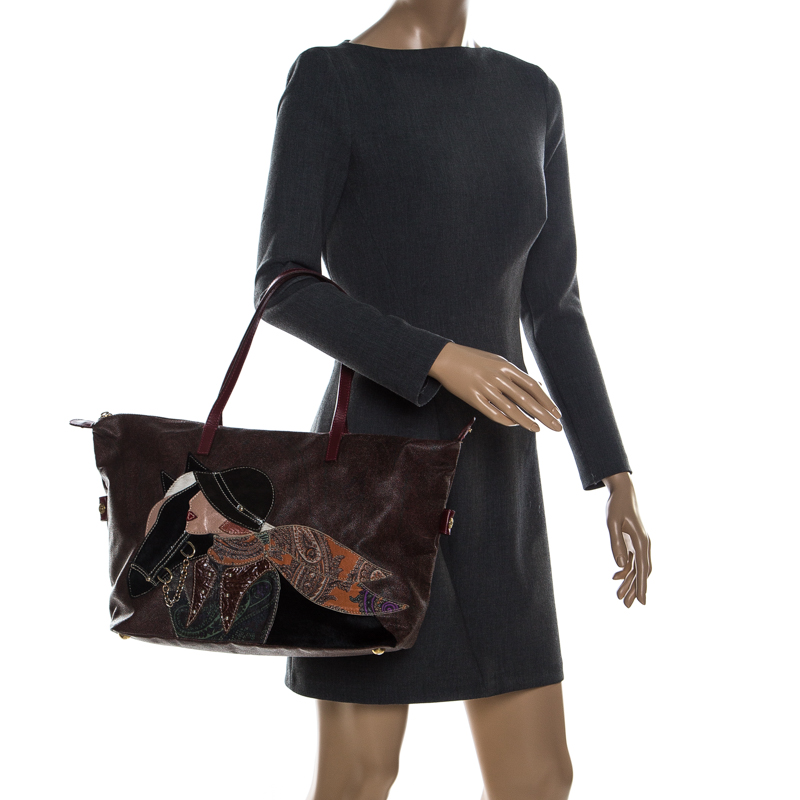 

Etro Multicolor Paisley Printed Coated Canvas and Leather Embroidered Tote