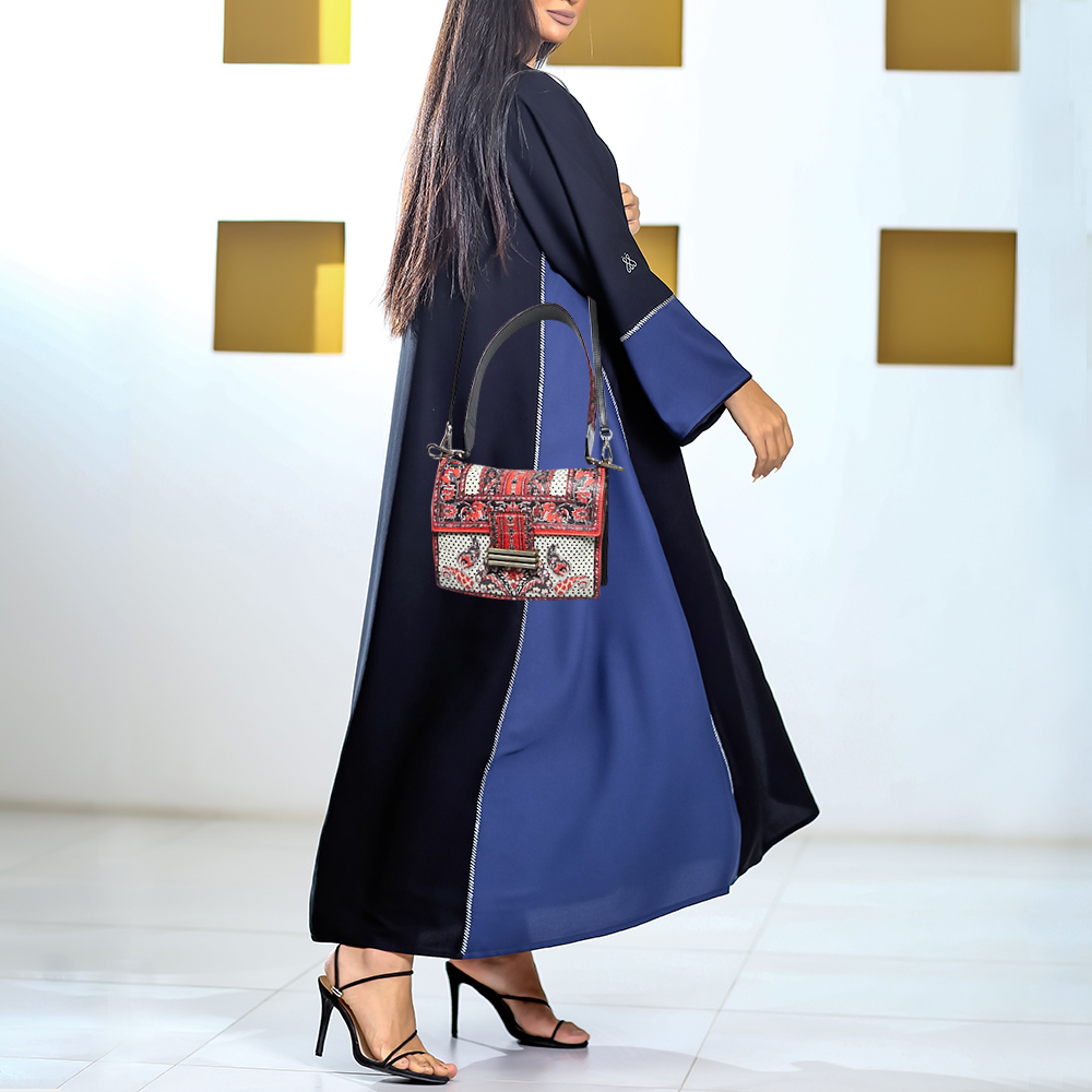

Etro Multicolor Printed Leather Crossbody Bag