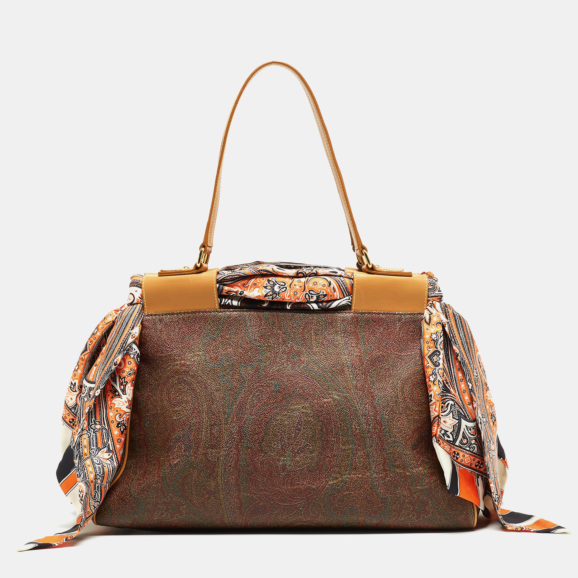 

Etro Multicolor Paisley Print Coated Canvas and Leather Tote