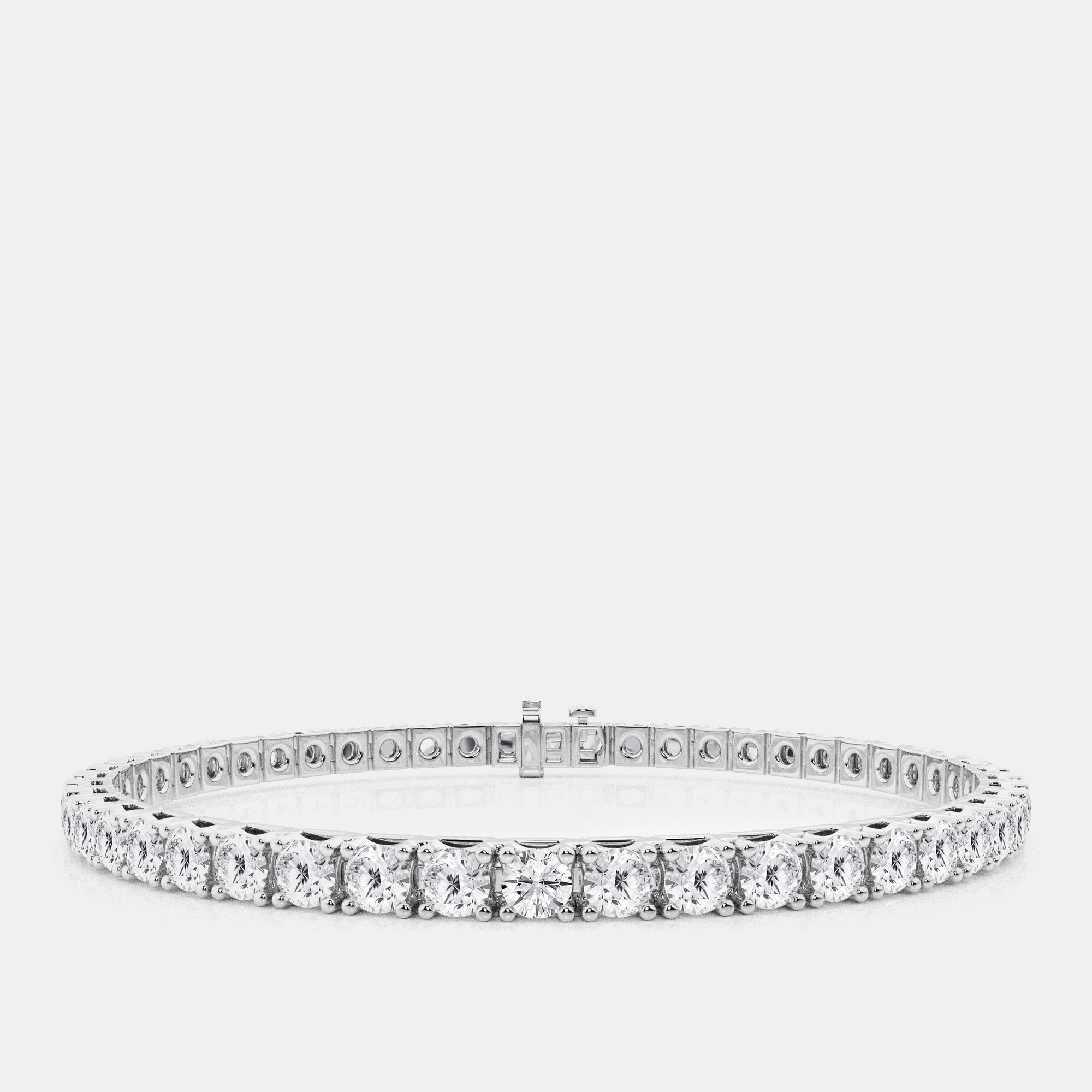 

14K White Gold Round Lab Grown Diamond Tennis Bracelet (10 ctw)