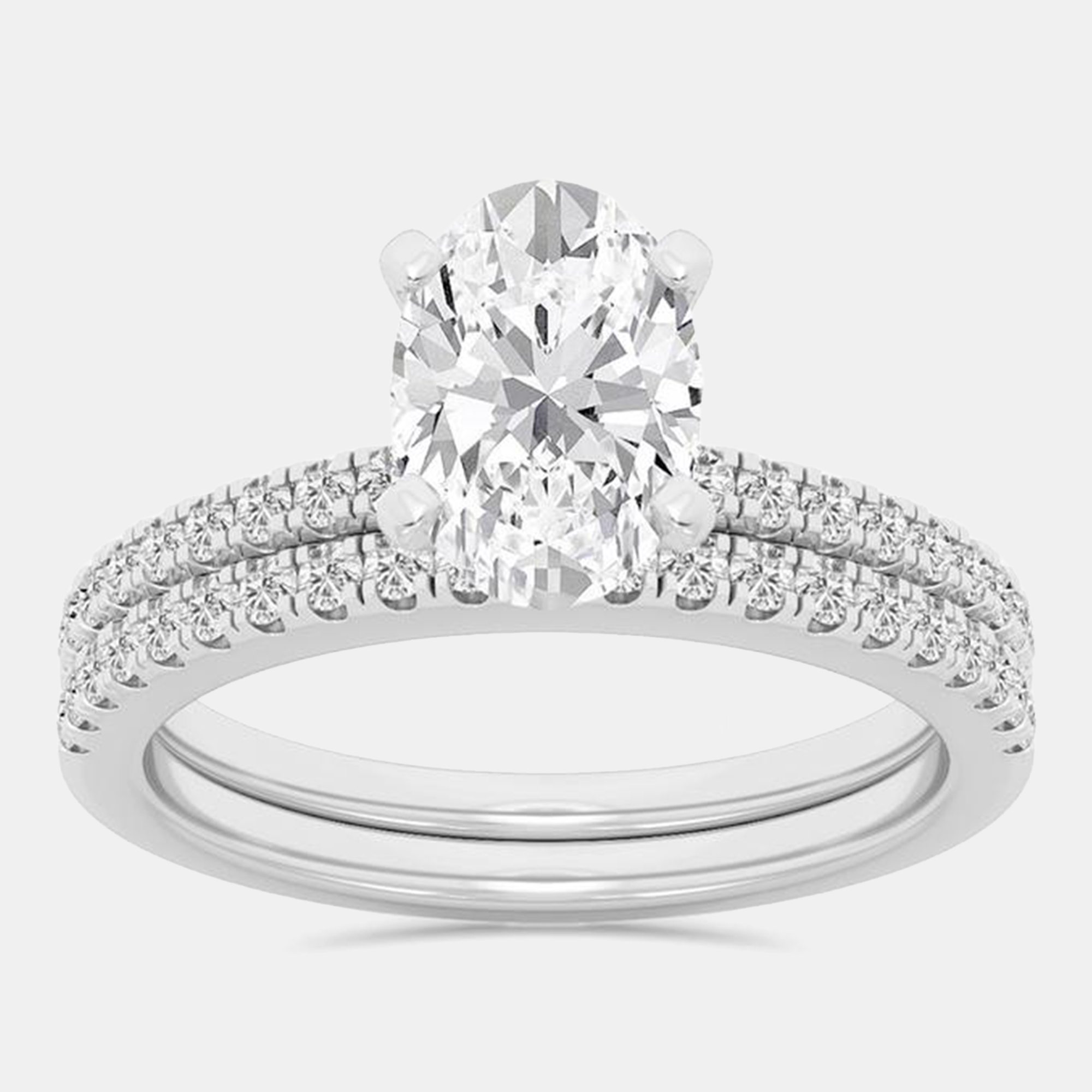 

2.5ct 14k White Gold Lab Grown Diamond Bridal Set