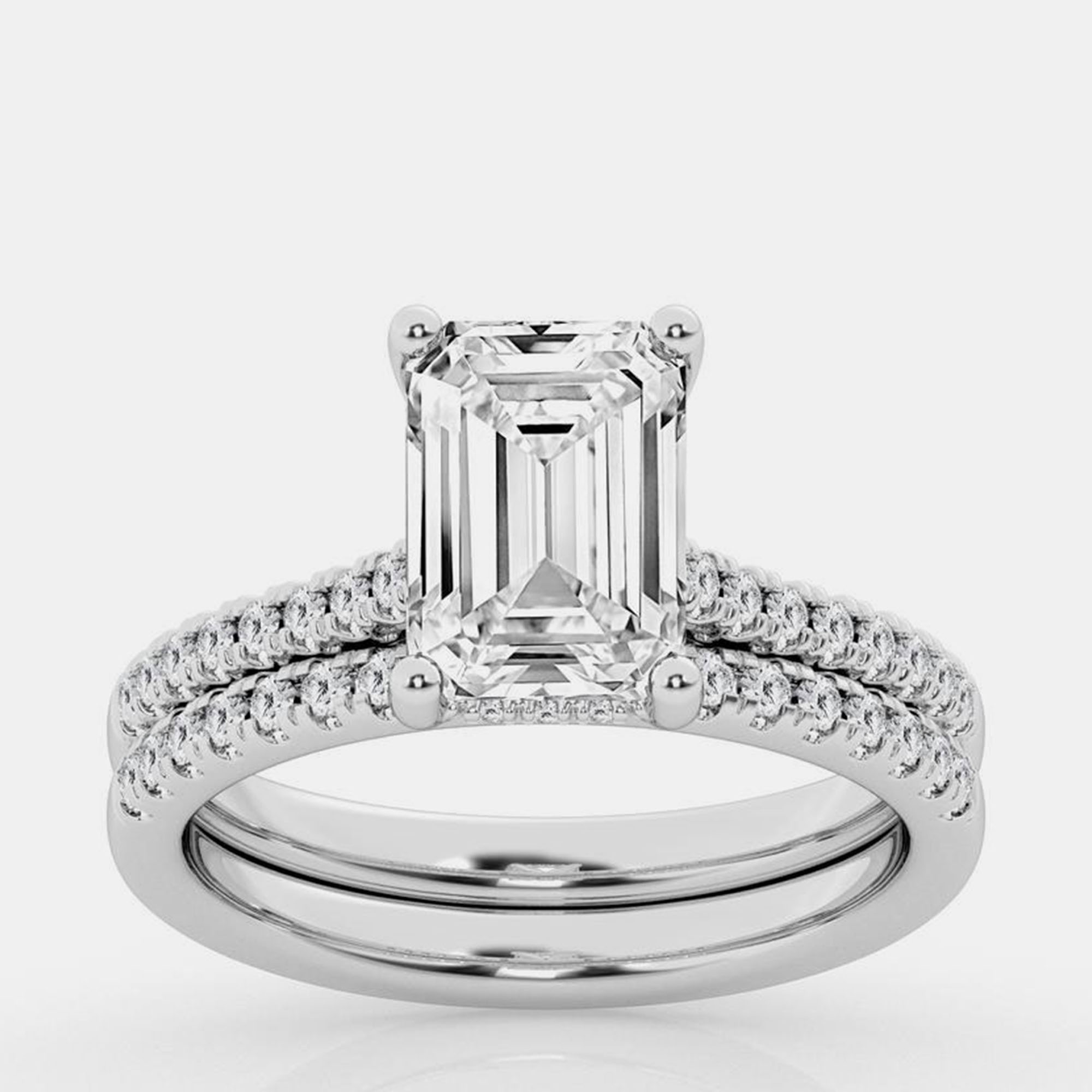 

2.5ct 14k White Gold Lab Grown Diamond Bridal Set