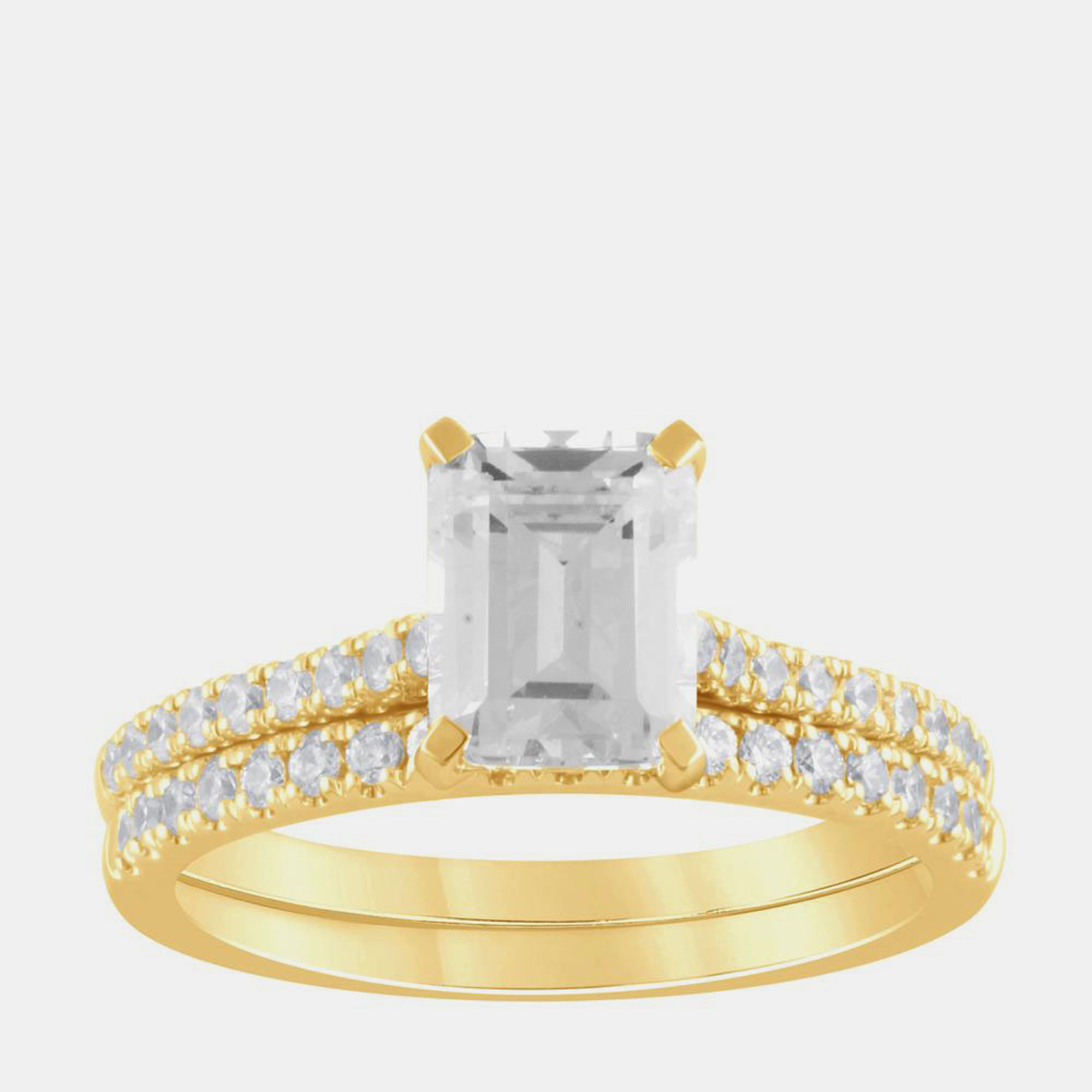 

2.5ct 14k Yellow Gold Lab Grown Diamond Bridal Set