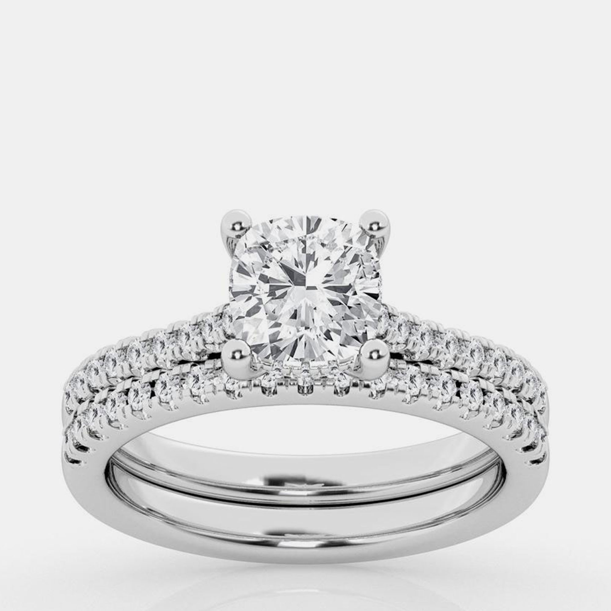 

3ct 14k White Gold Lab Grown Diamond Bridal Set