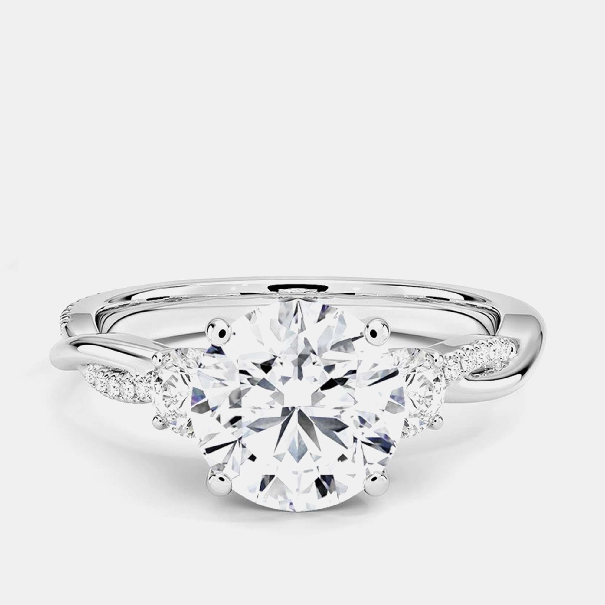 

2.7ct 14k White Gold Lab Grown Diamond Engagement Ring