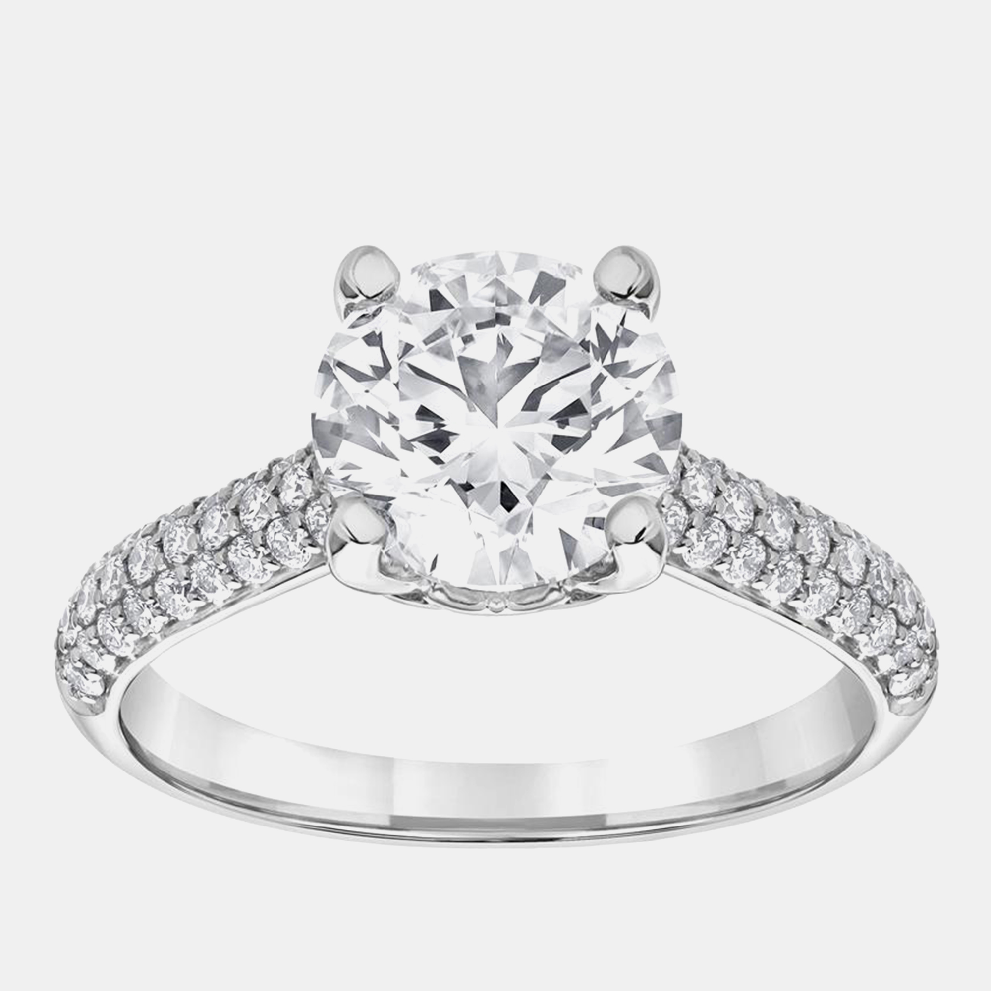 

3 cts 14k White Gold Lab Grown Diamond Engagement Ring US 7