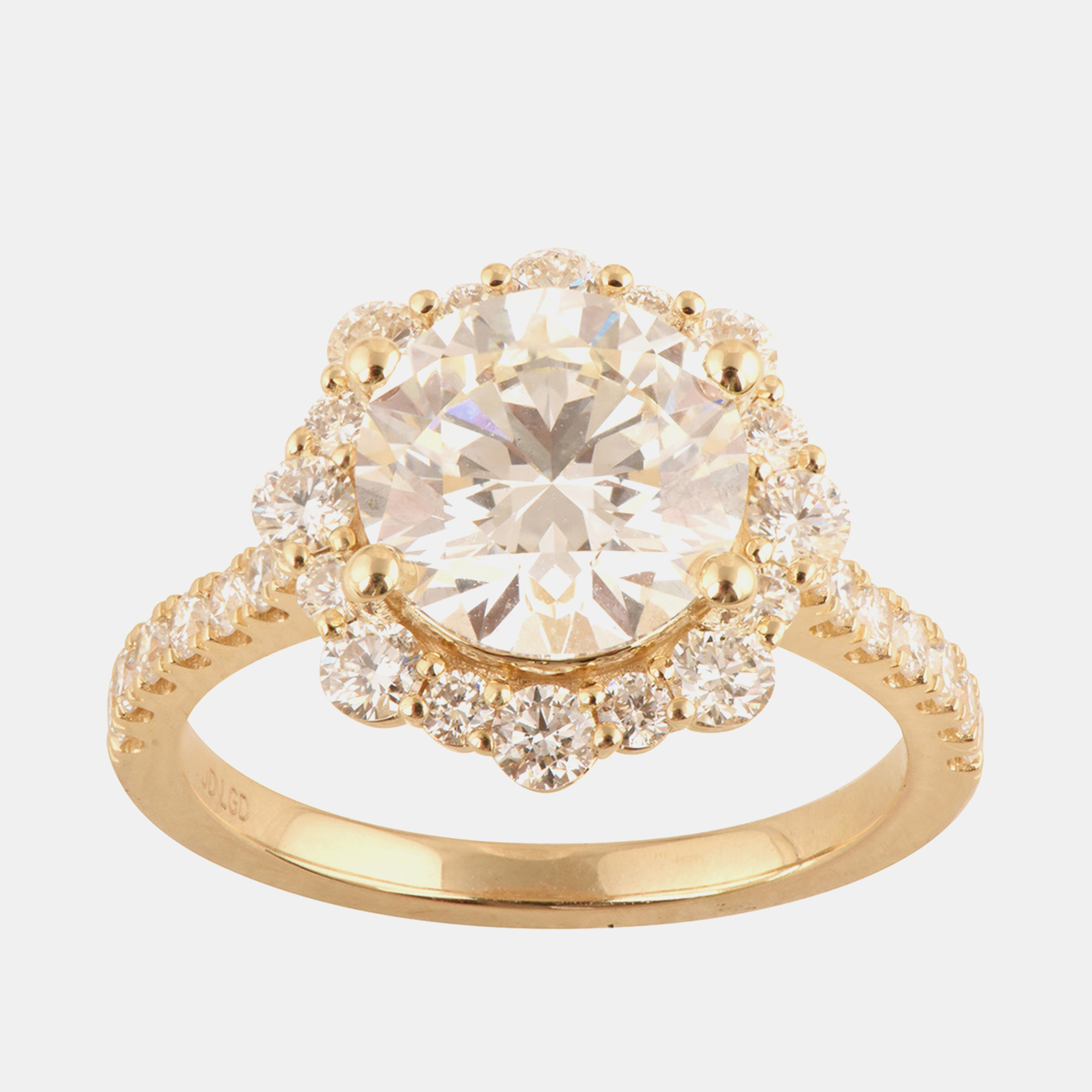 

3.45ct 14k Yellow Gold Lab Grown Diamond Engagement Ring