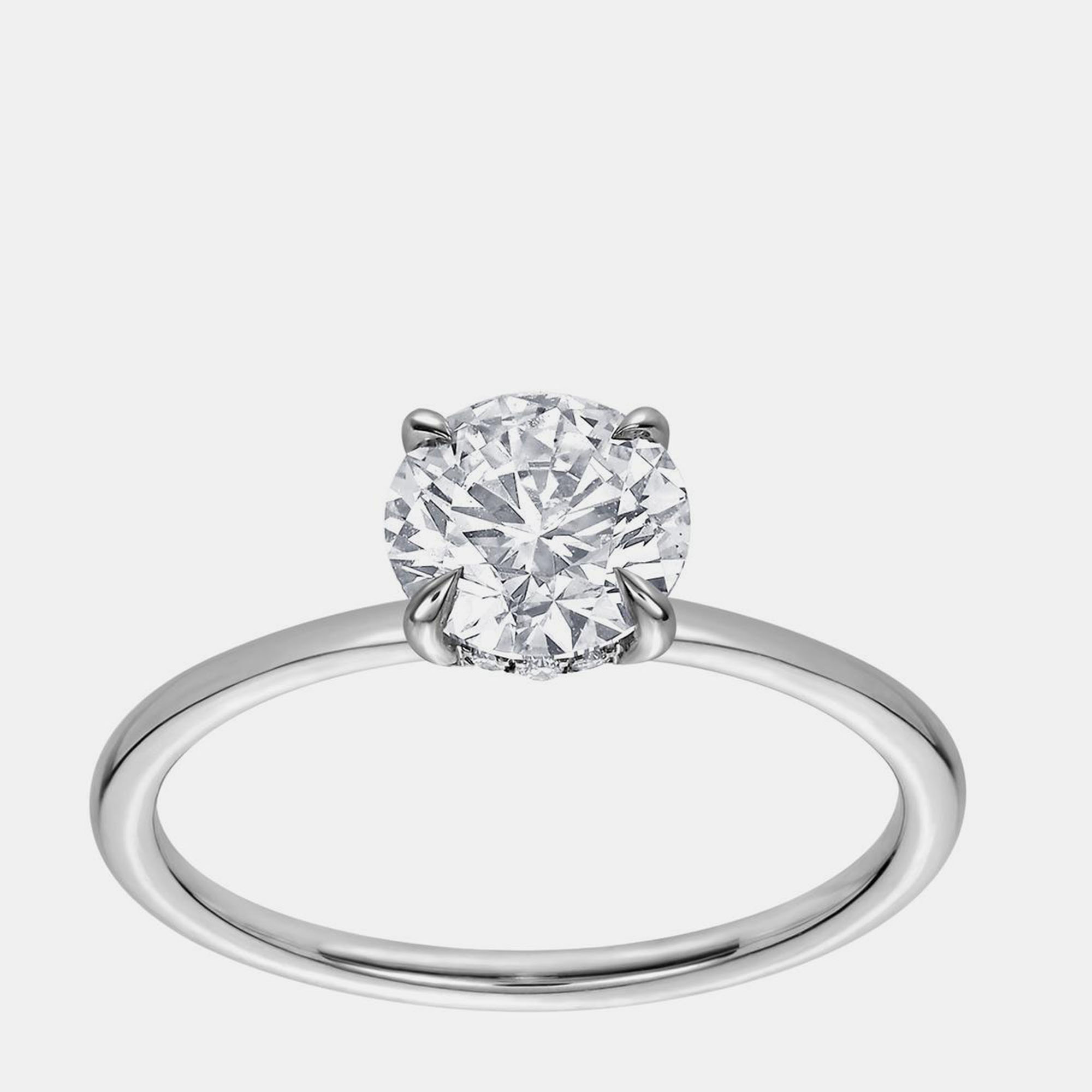 

1.26ct 14k White Gold Lab Grown Diamond Hidden Halo Solitaire Ring