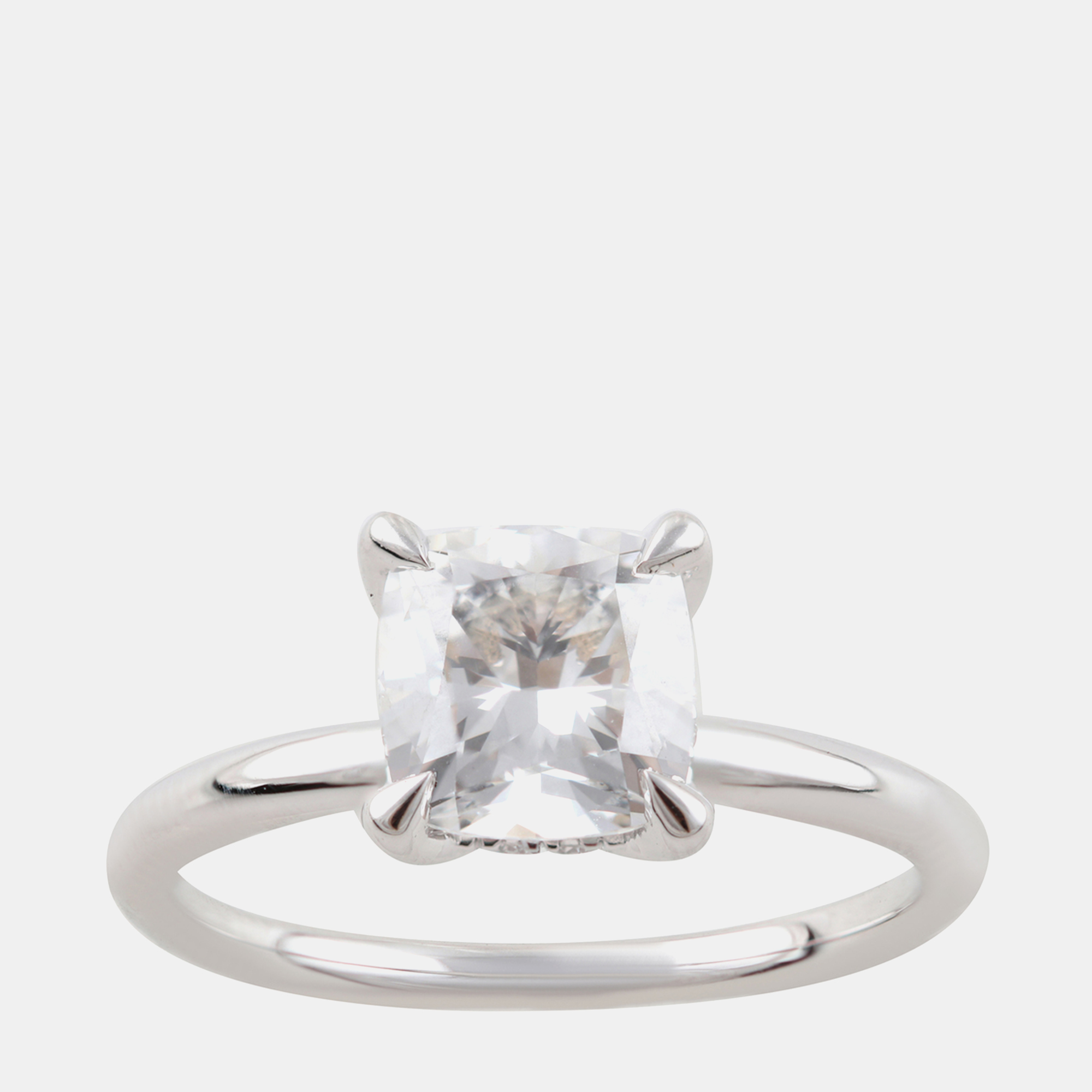 

1.95ct 14k White Gold Lab Grown Diamond Hidden Halo Solitaire Ring