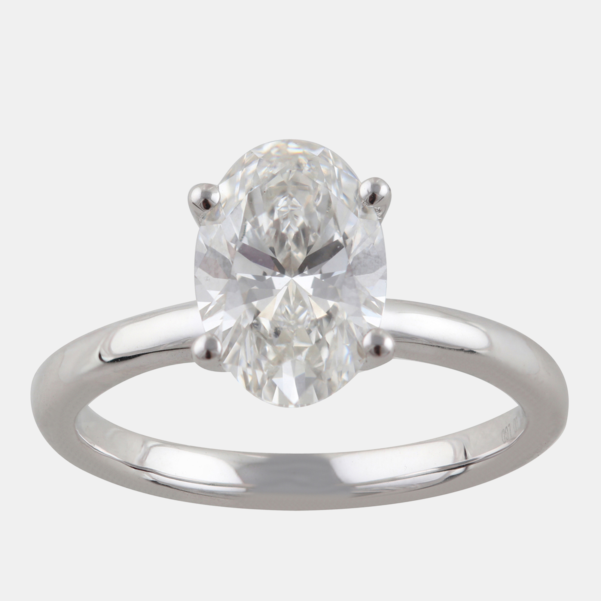 

3.95ct 14k White Gold Lab Grown Diamond Hidden Halo Solitaire Ring