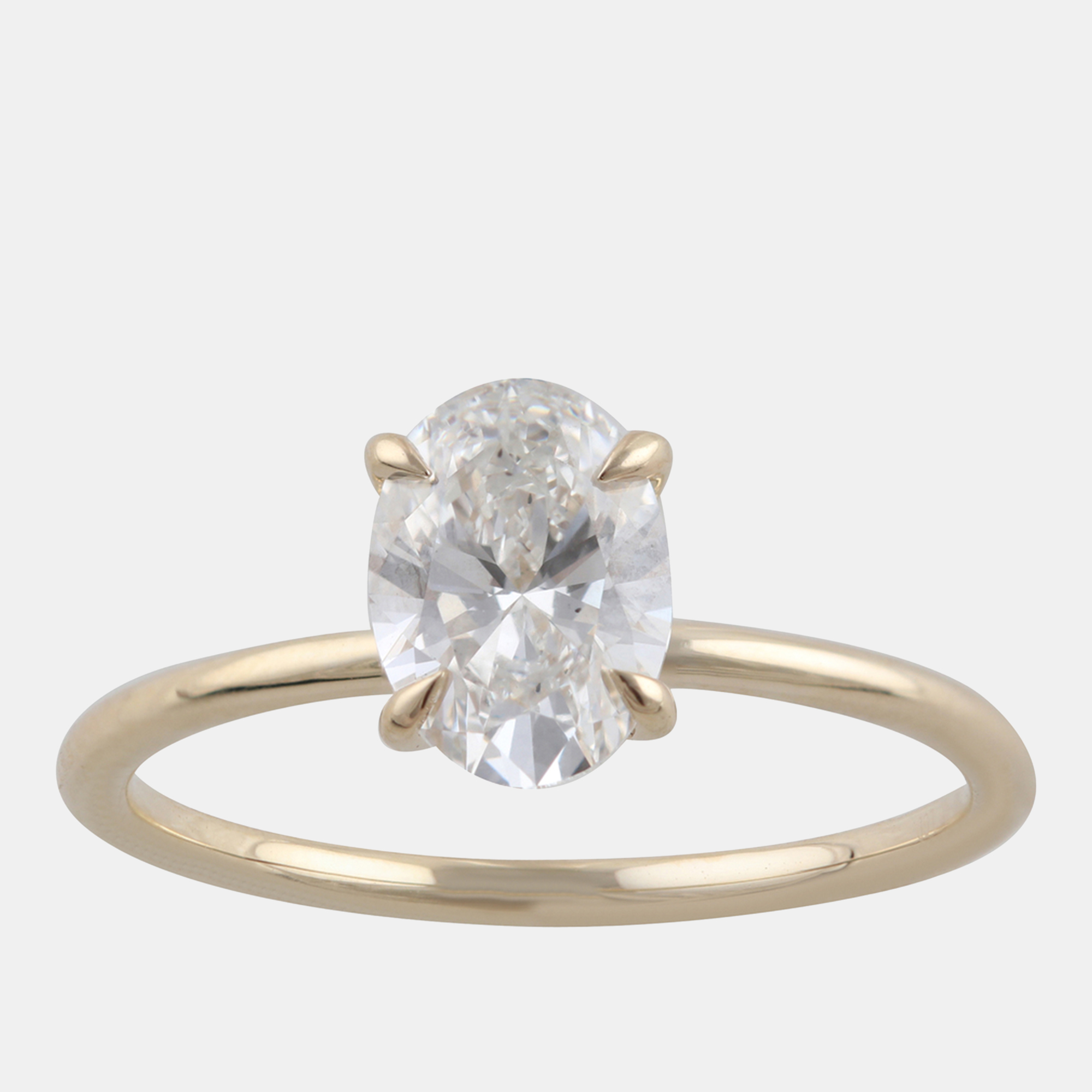 

4.95ct 14k Yellow Gold Lab Grown Diamond Hidden Halo Solitaire Ring