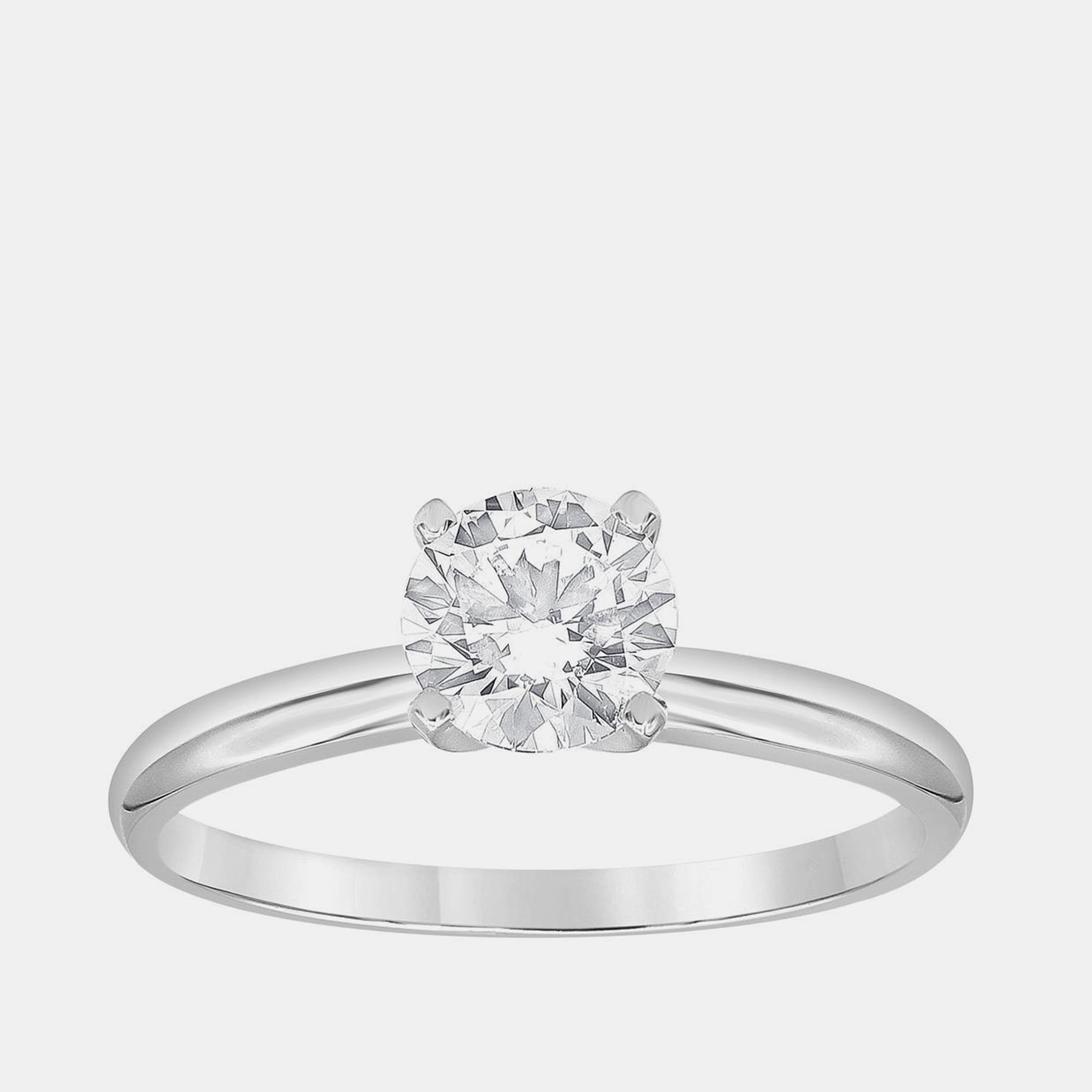 

2.04 cts 14k White Gold Lab Grown Diamond Solitaire Ring US 7