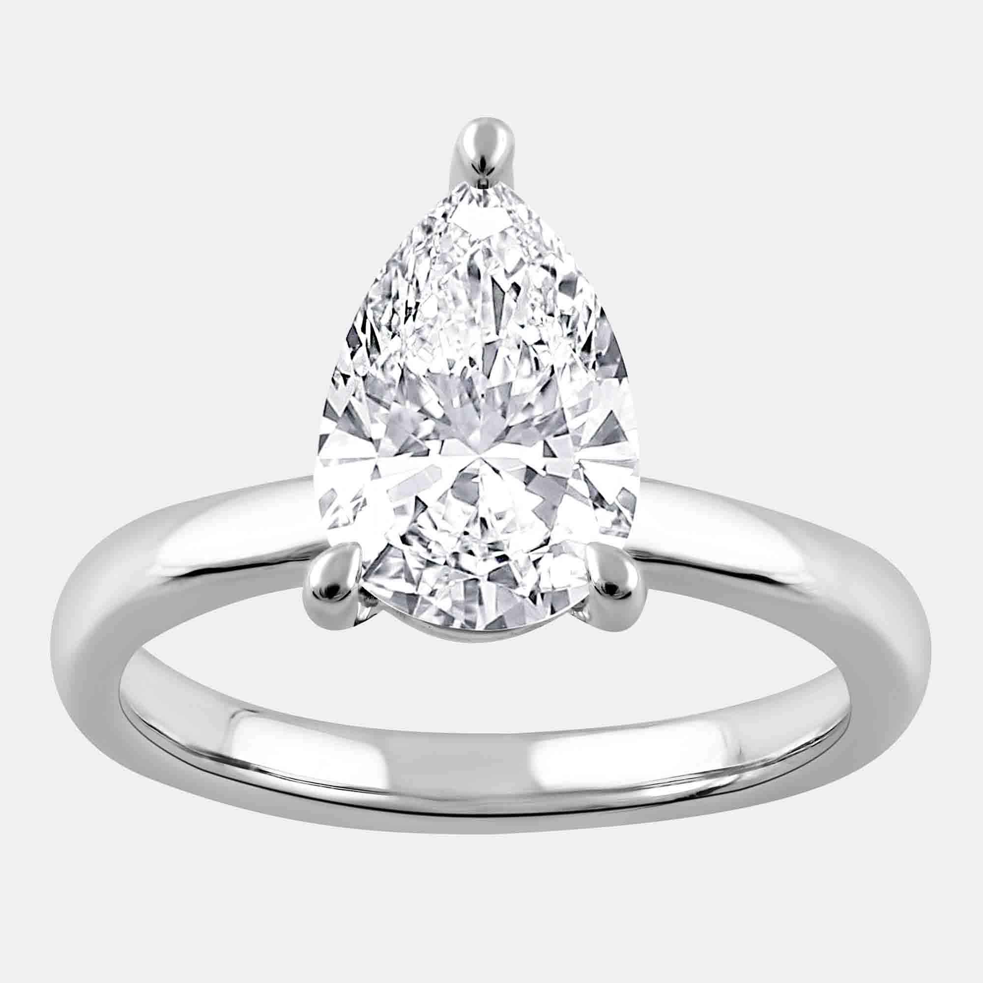 

3ct 14k White Gold Lab Grown Diamond Solitaire Ring