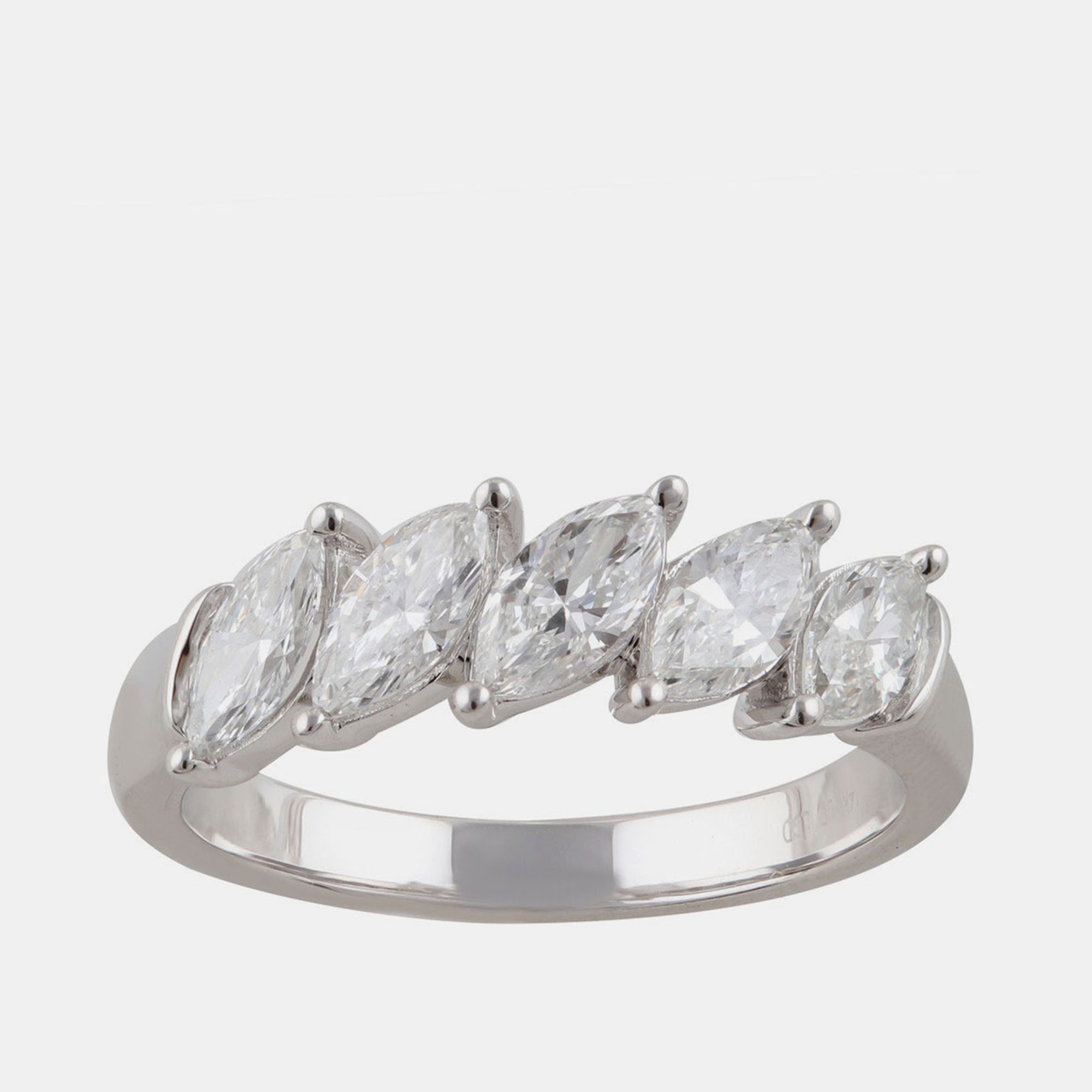 

1.23ct 14k White Gold Lab Grown Diamond 5 Stone Band