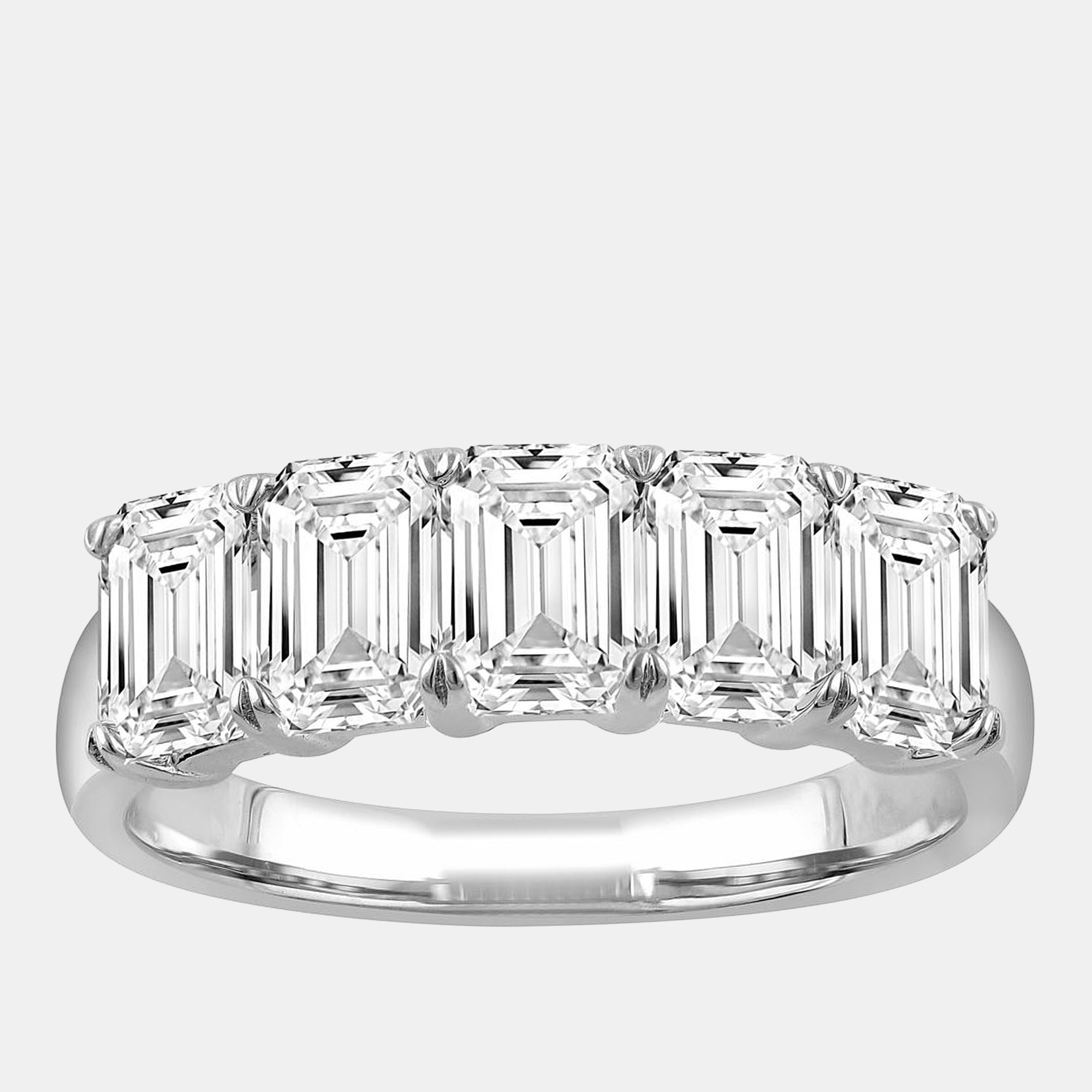 

2.45ct 14k White Gold Lab Grown Diamond 5 Stone Band