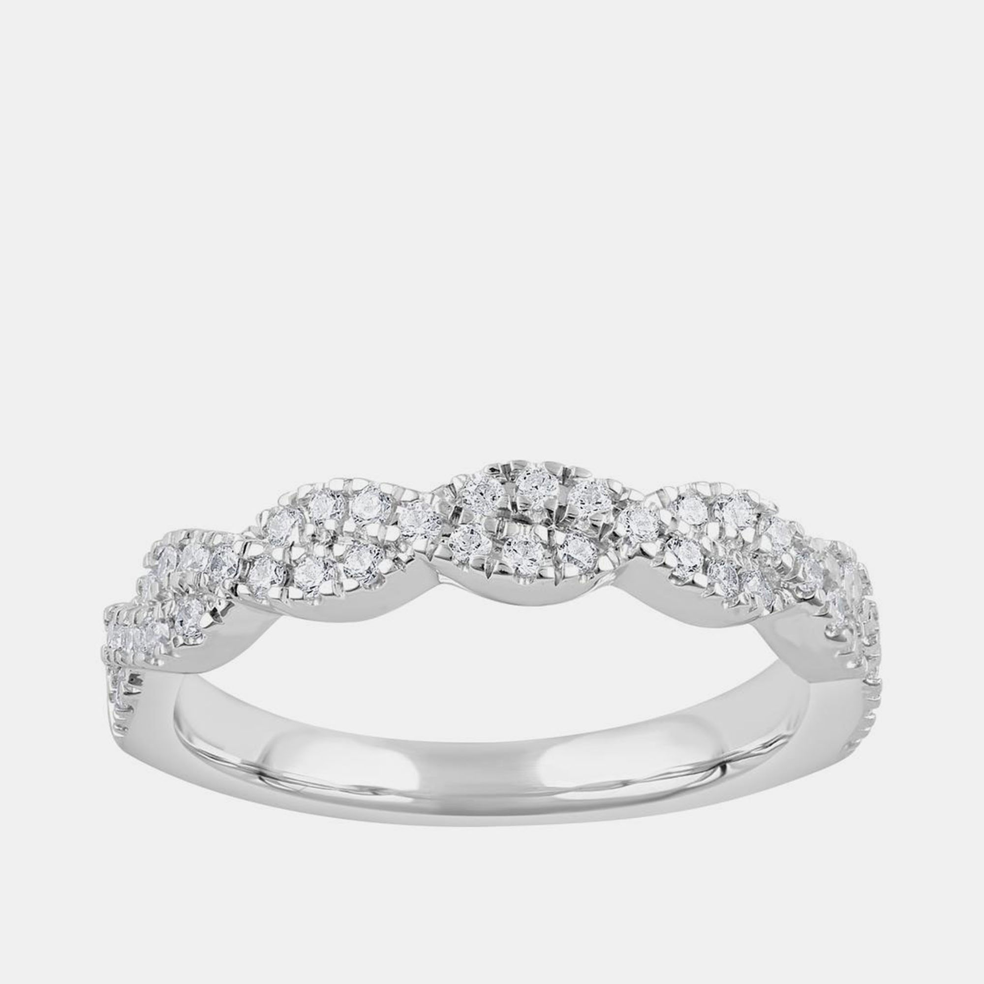 Pre-owned Evolve 0.4ct 14k White Gold Lab Grown Diamond Band