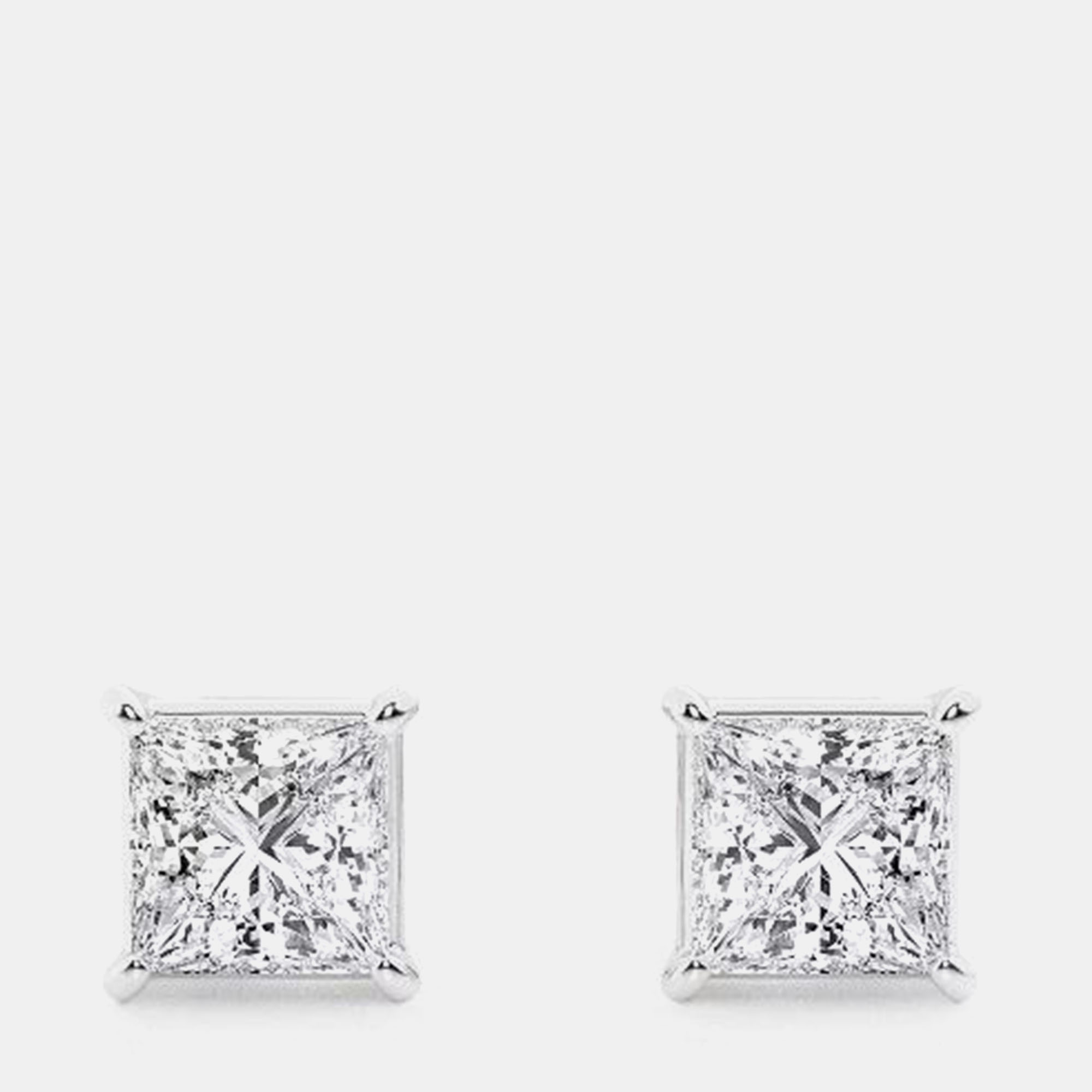 Pre-owned Evolve 1.2ct 14k White Gold Lab Grown Diamond Basic Stud Earring