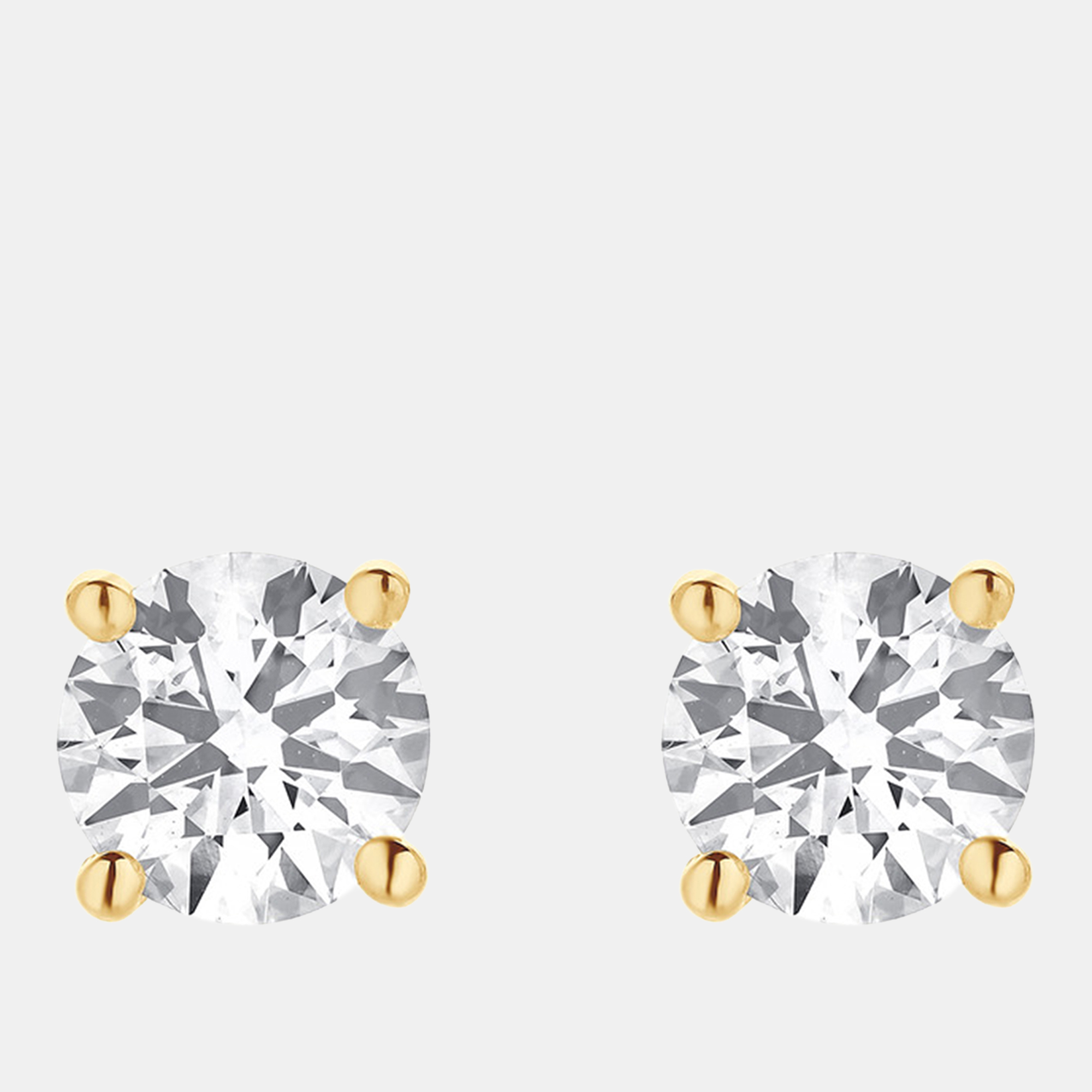Pre-owned Evolve 1.95ct 14k Yellow Gold Lab Grown Diamond Basic Stud Earring