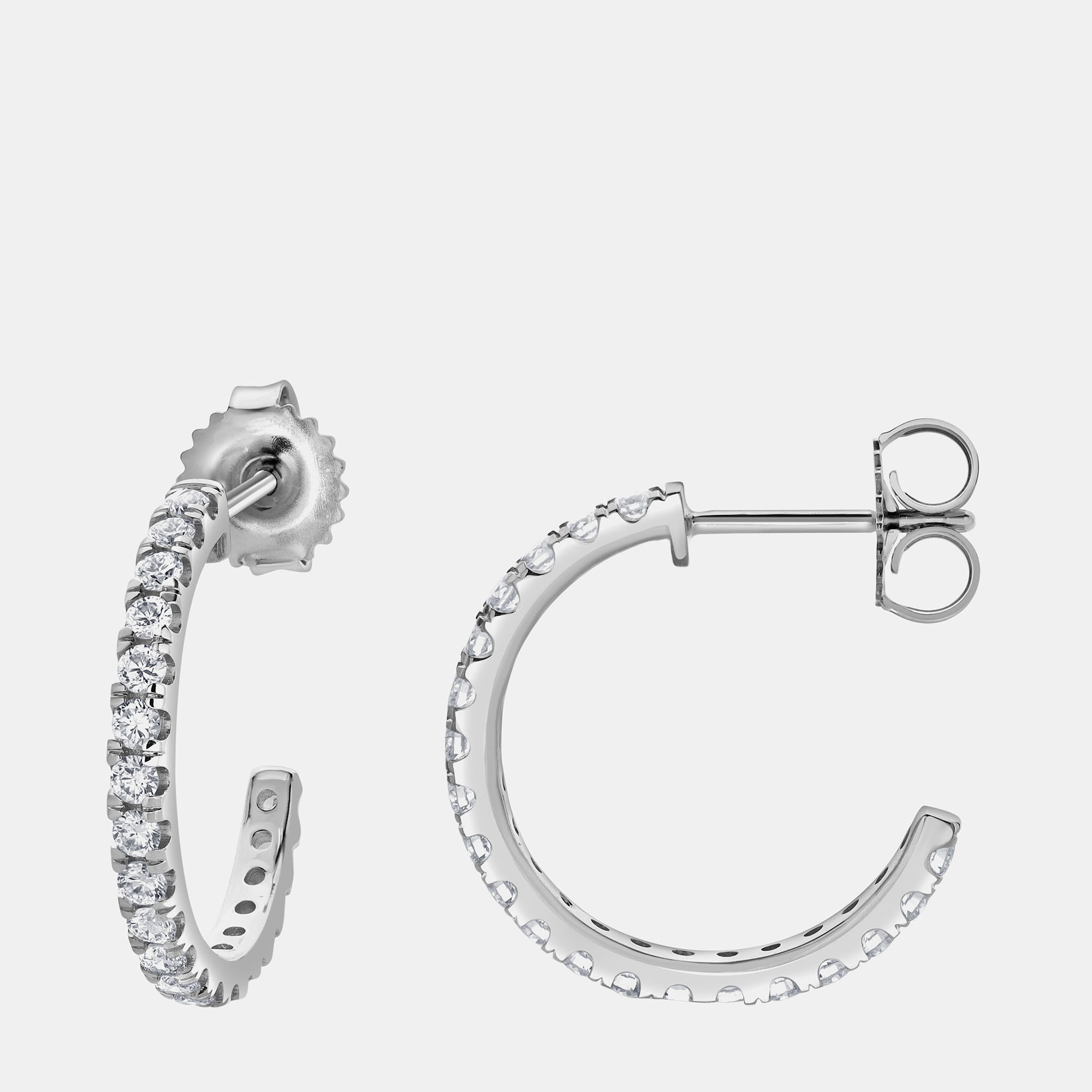 

1.95ct 14k White Gold Lab Grown Diamond Huggies Earrings