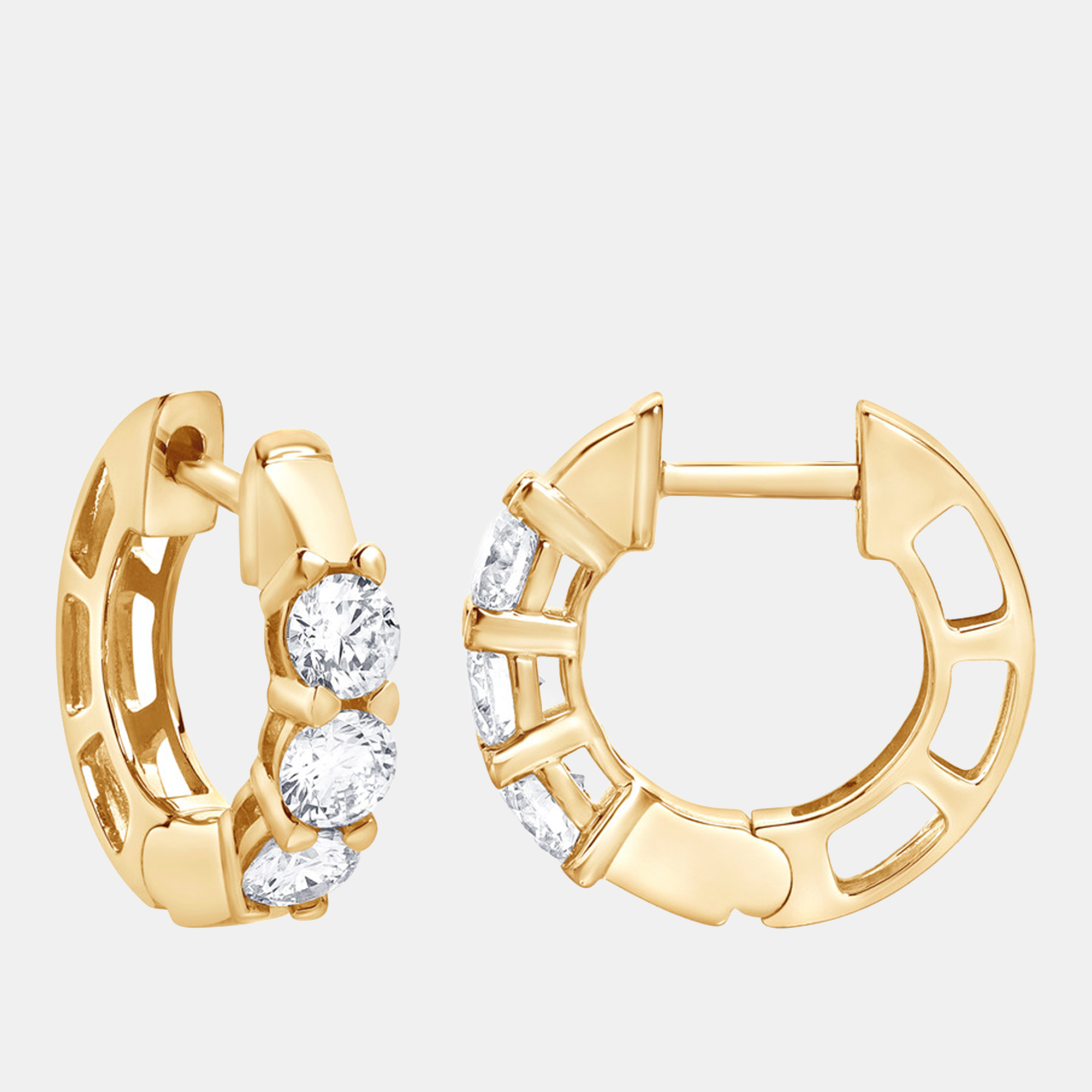 

0.95ct 14k Yellow Gold Lab Grown Diamond Hoop Earring