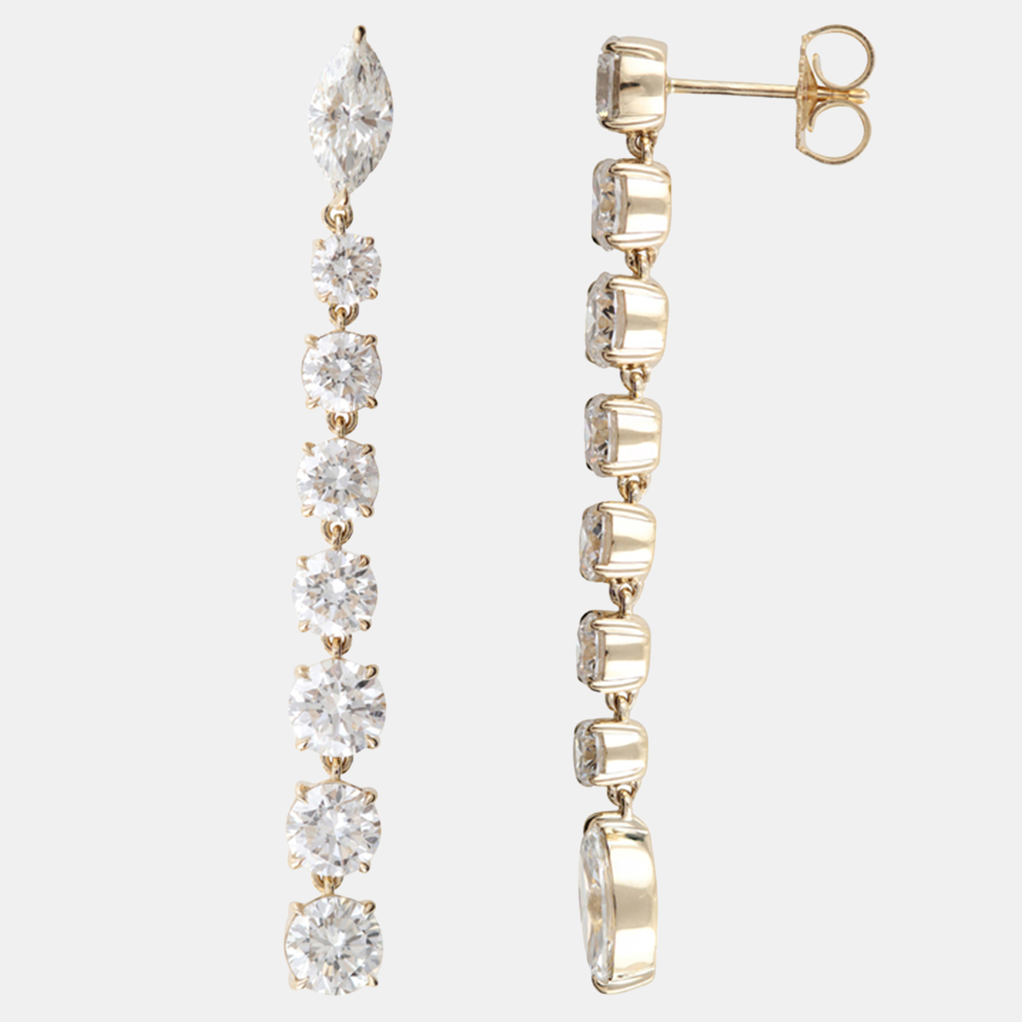 

6.95ct 14k Yellow Gold Lab Grown Diamond Fashion Earring