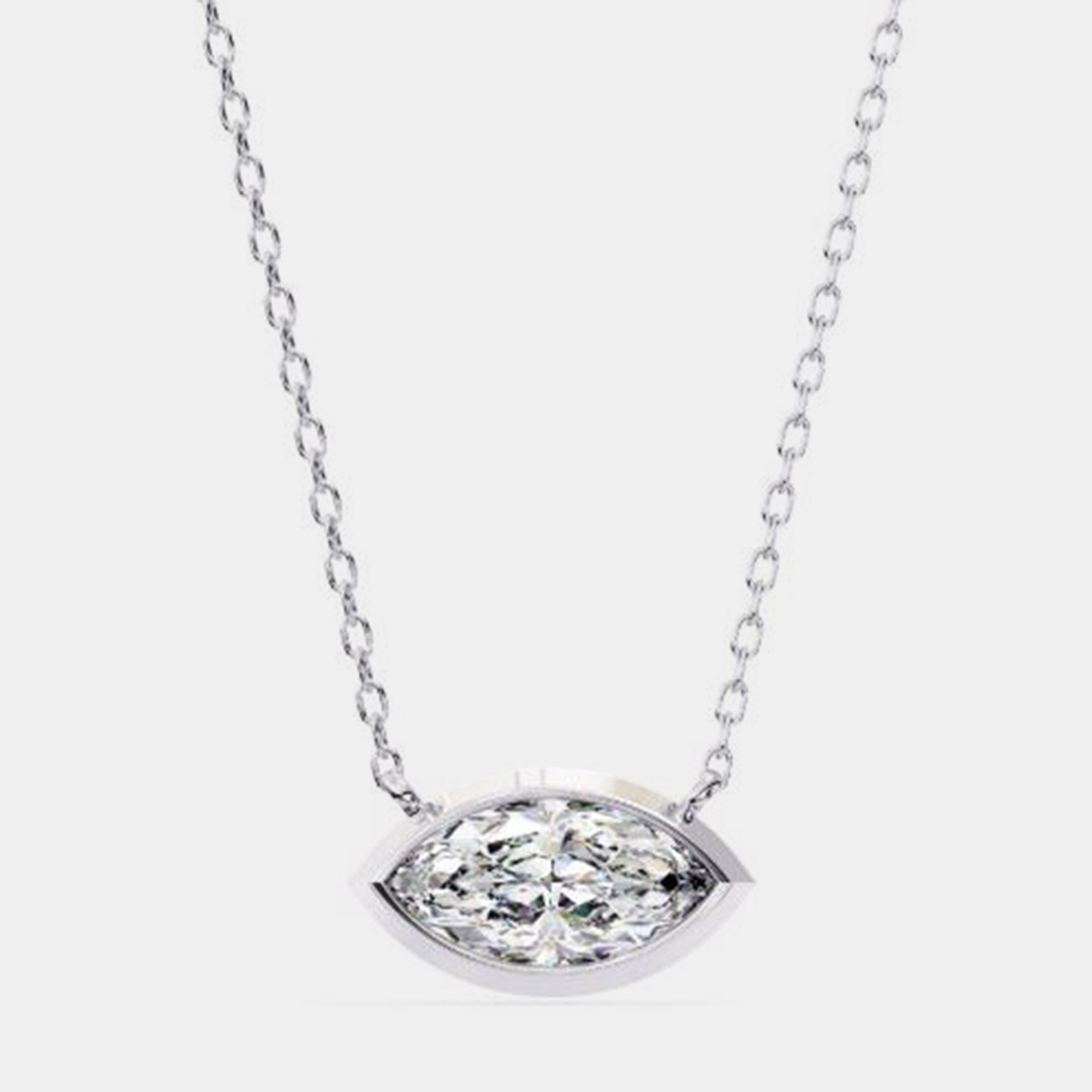 

0.45ct 14k White Gold Lab Grown Diamond Solitaire Pendant