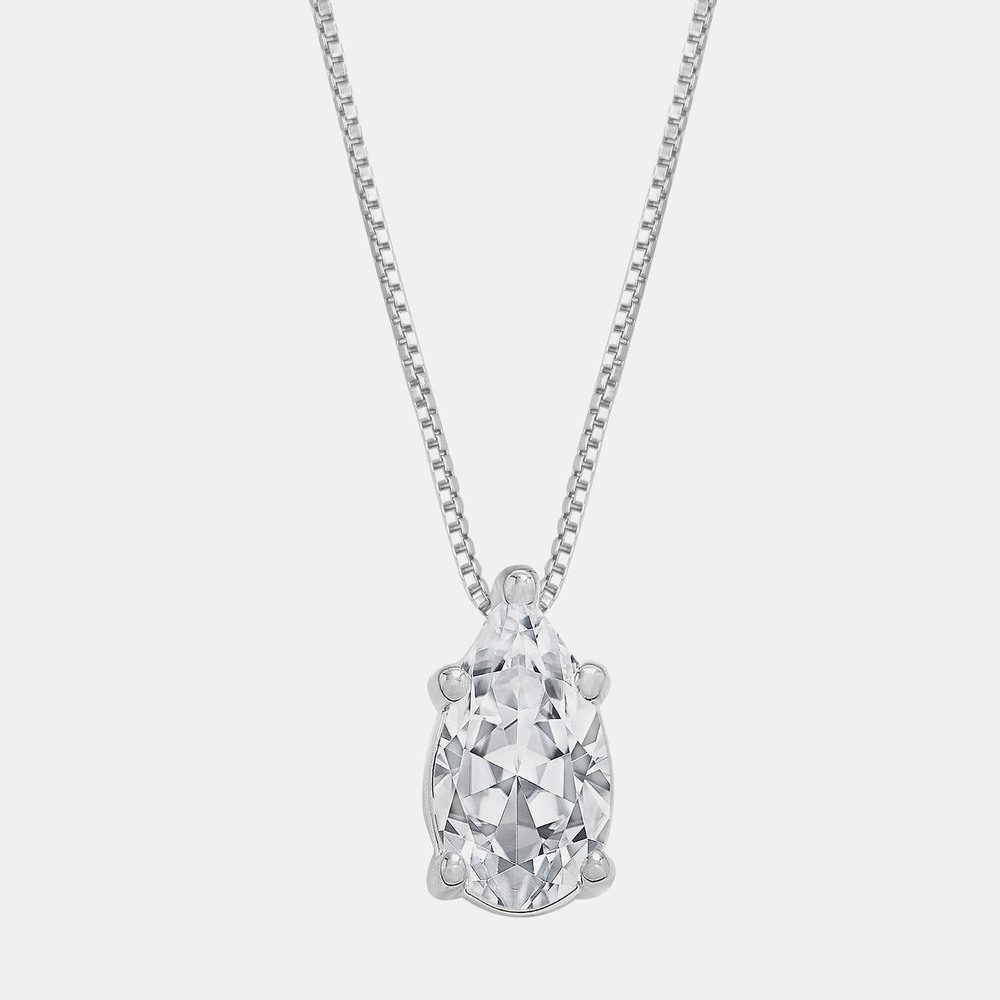 Pre-owned Evolve 1ct 14k White Gold Lab Grown Diamond Solitaire Pendant