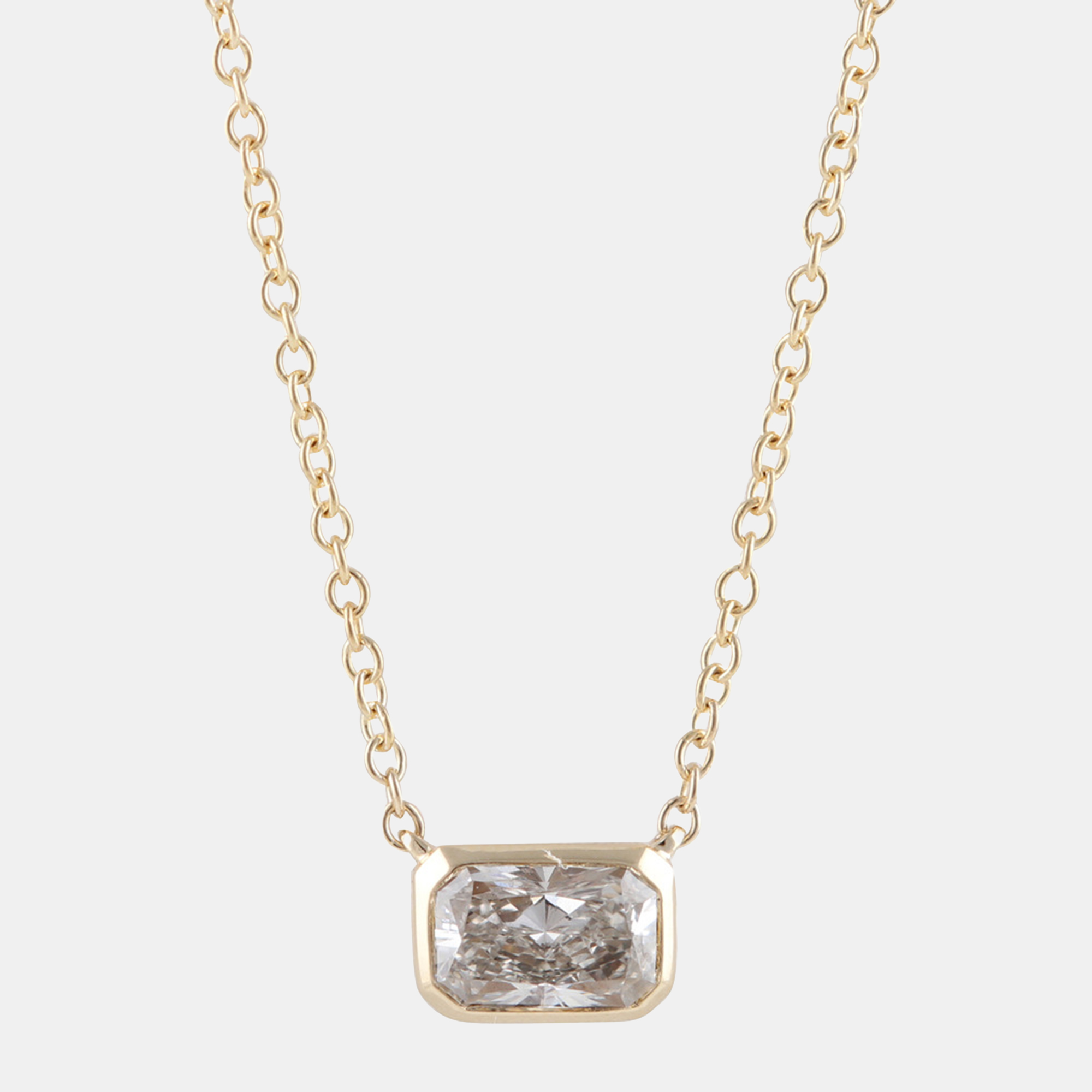 Pre-owned Evolve 0.45ct 14k Yellow Gold Lab Grown Diamond Solitaire Pendant