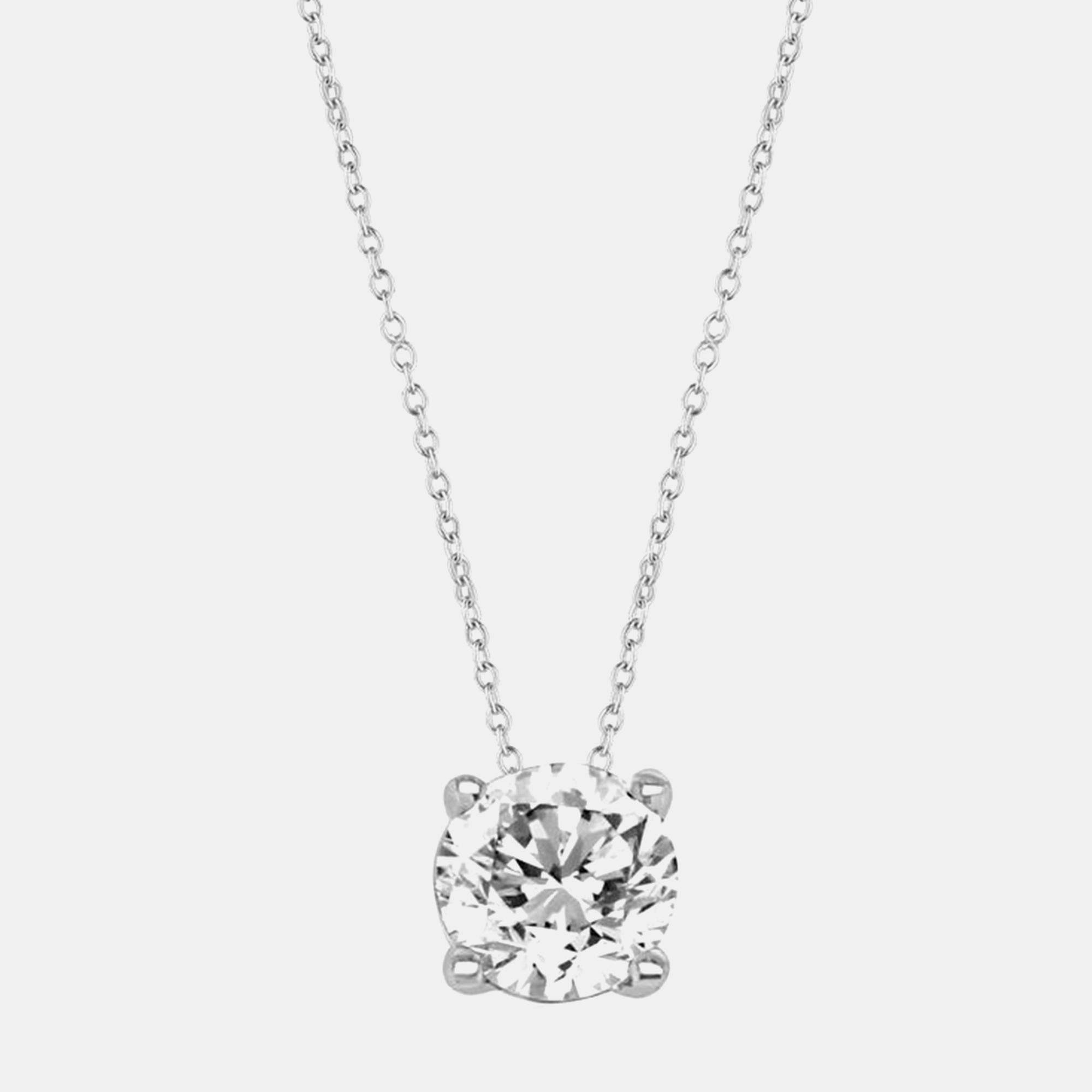 Pre-owned Evolve 0.7ct 14k White Gold Lab Grown Diamond Solitaire Pendant