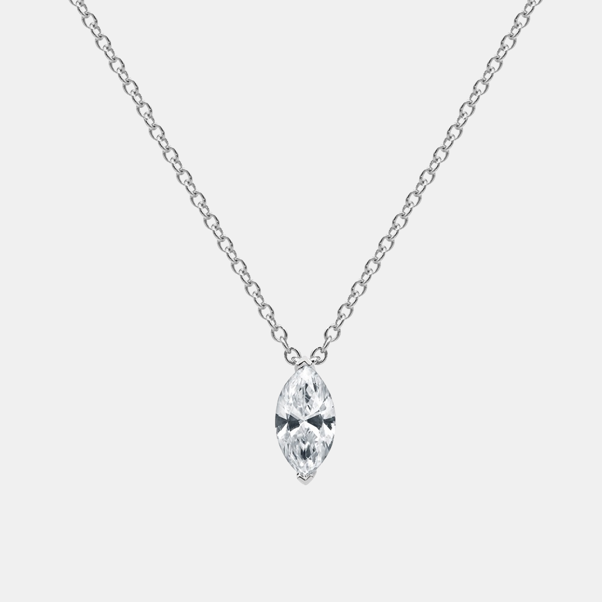 

0.45ct 14k White Gold Lab Grown Diamond Solitaire Pendant