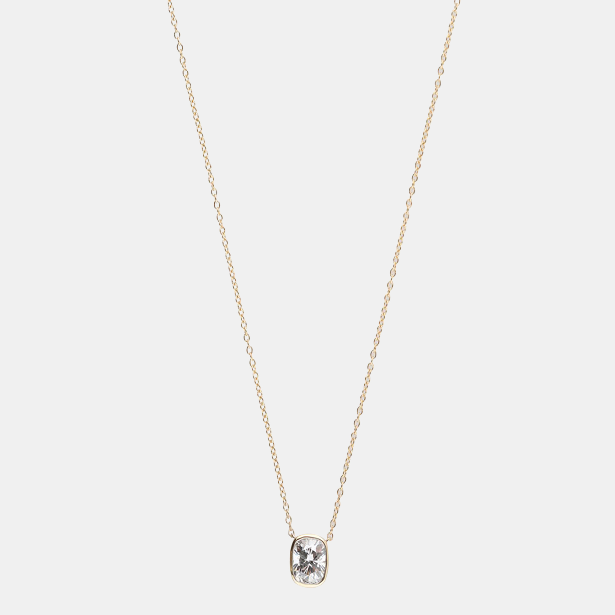 Pre-owned Evolve 1.17ct 14k Yellow Gold Lab Grown Diamond Solitaire Pendant